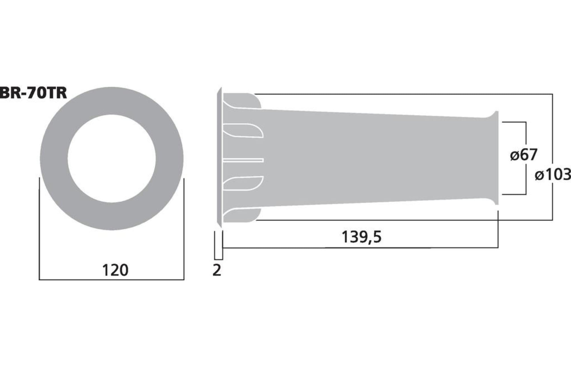 Monacor BR-70TR Reflexcső