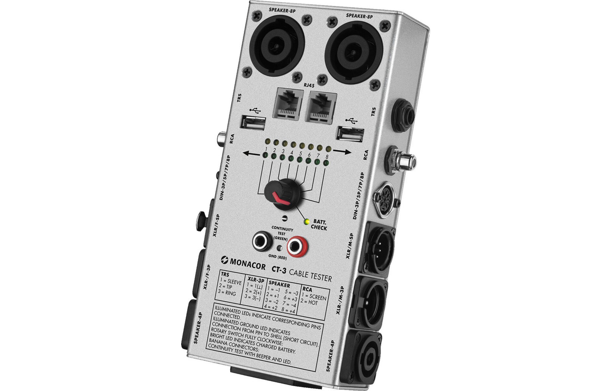 Monacor CT-3 kábel Tester