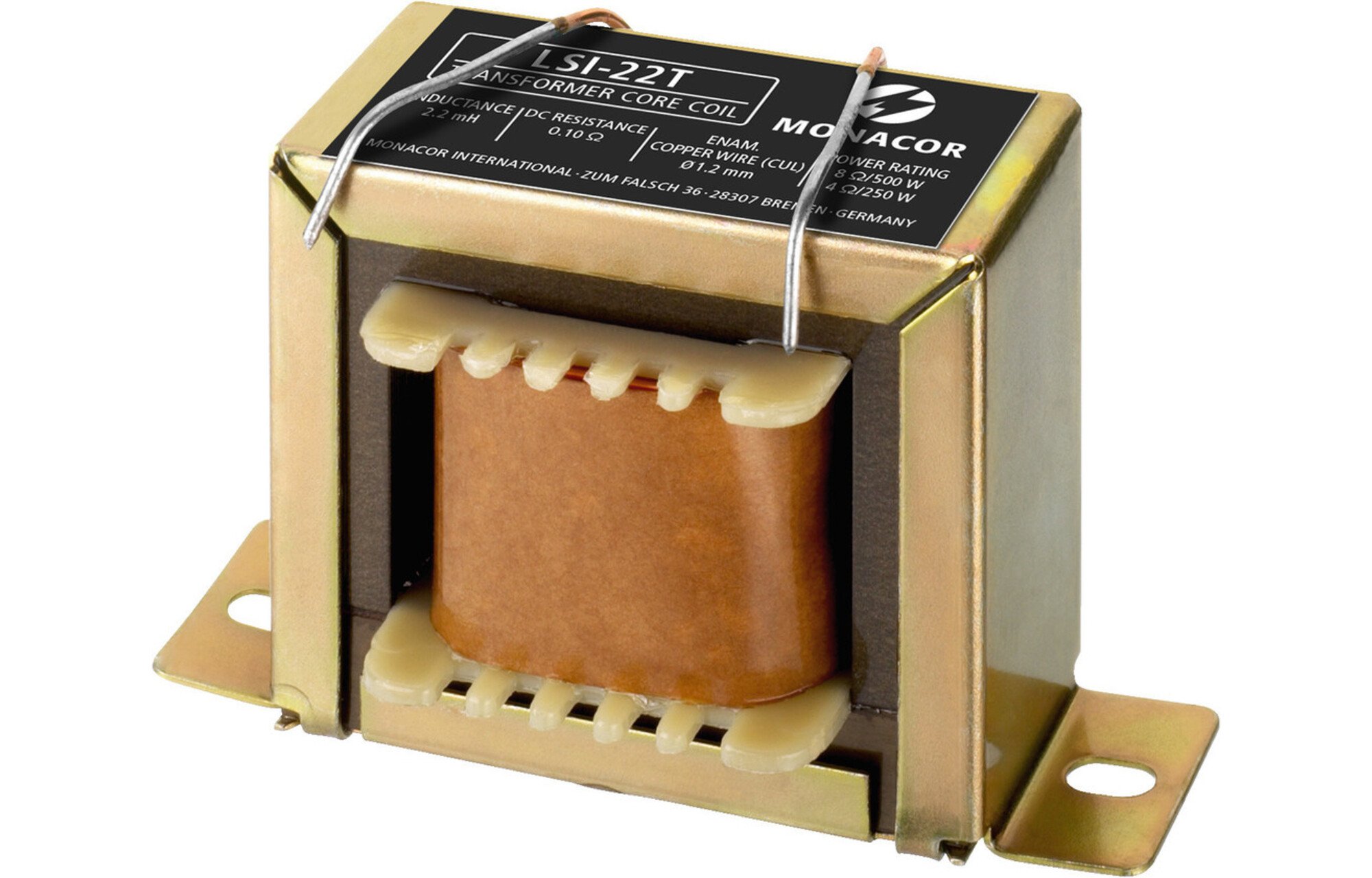 Monacor LSI-22T | 2,2 mH | 0,10 ohm | 5% | 18 AWG