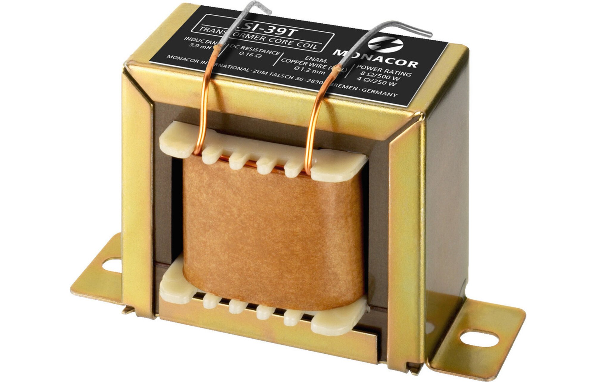 Monacor LSI-39T | 3,9 mH | 0,16 ohm | 5% | 18 AWG