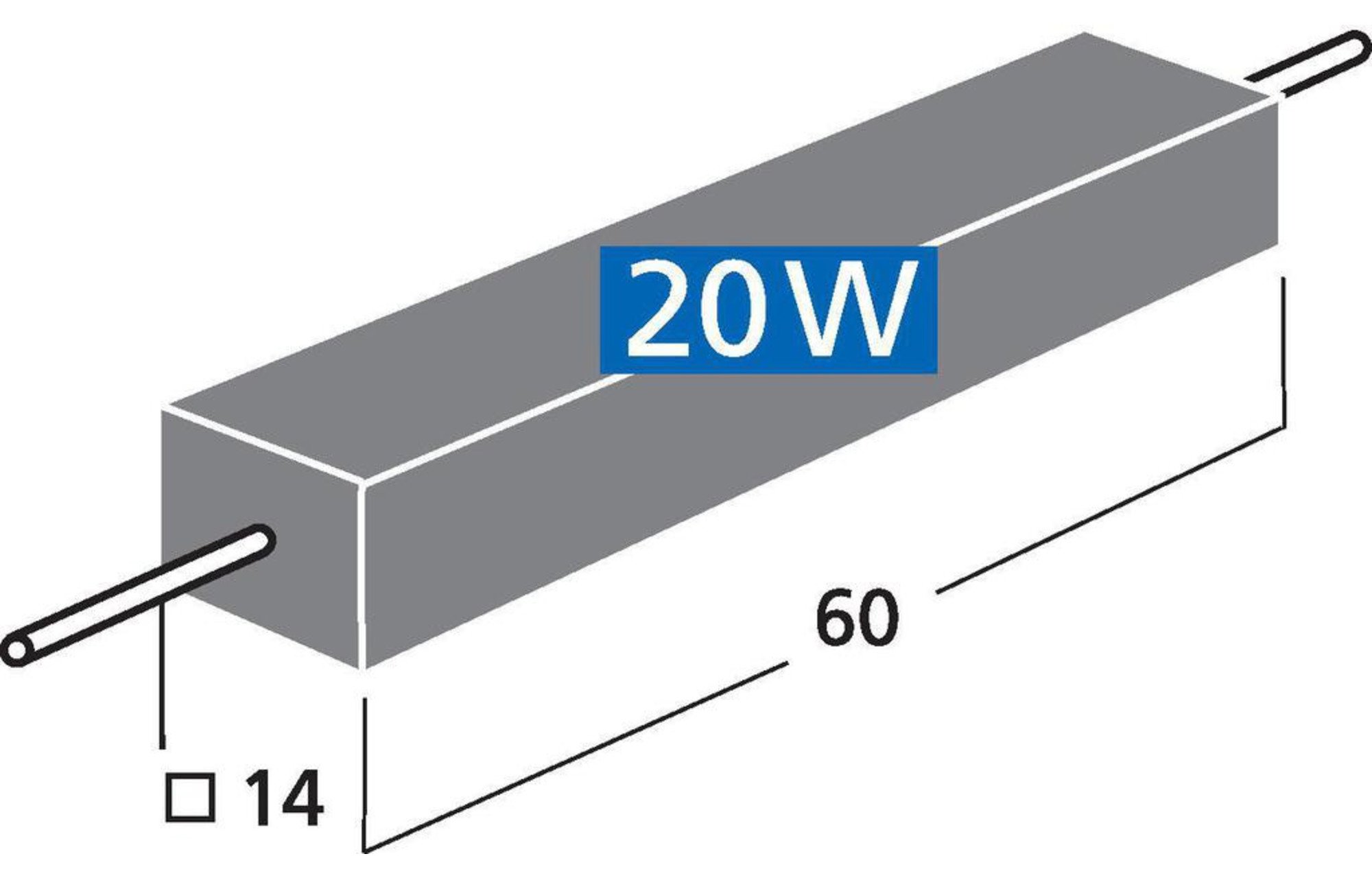 Monacor LSR-10/20 | 1,0 ohm | 20 W | 5% | nagyteljesítményű kerámiaellenállás