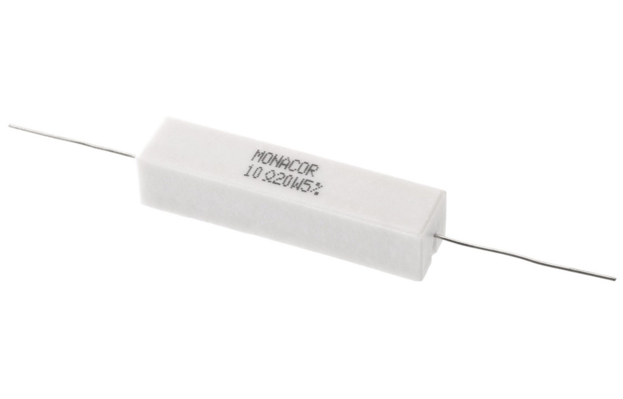 Monacor LSR-100/20 | 10 ohm | 20 W | 5% | nagyteljesítményű kerámiaellenállás
