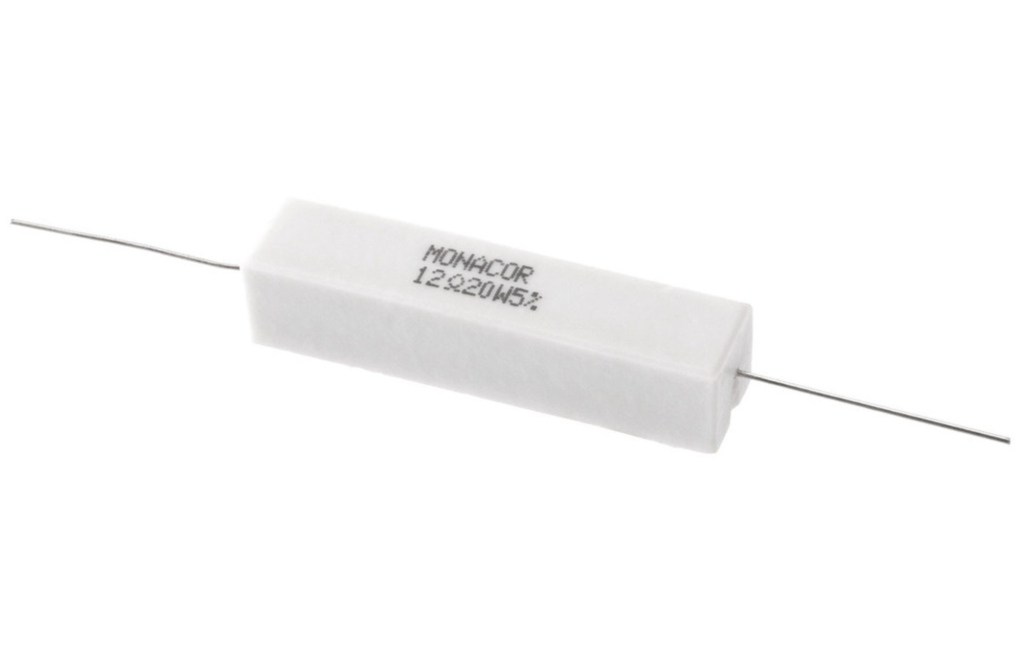 Monacor LSR-120/20 | 12 ohm | 20 W | 5% | nagyteljesítményű kerámiaellenállás