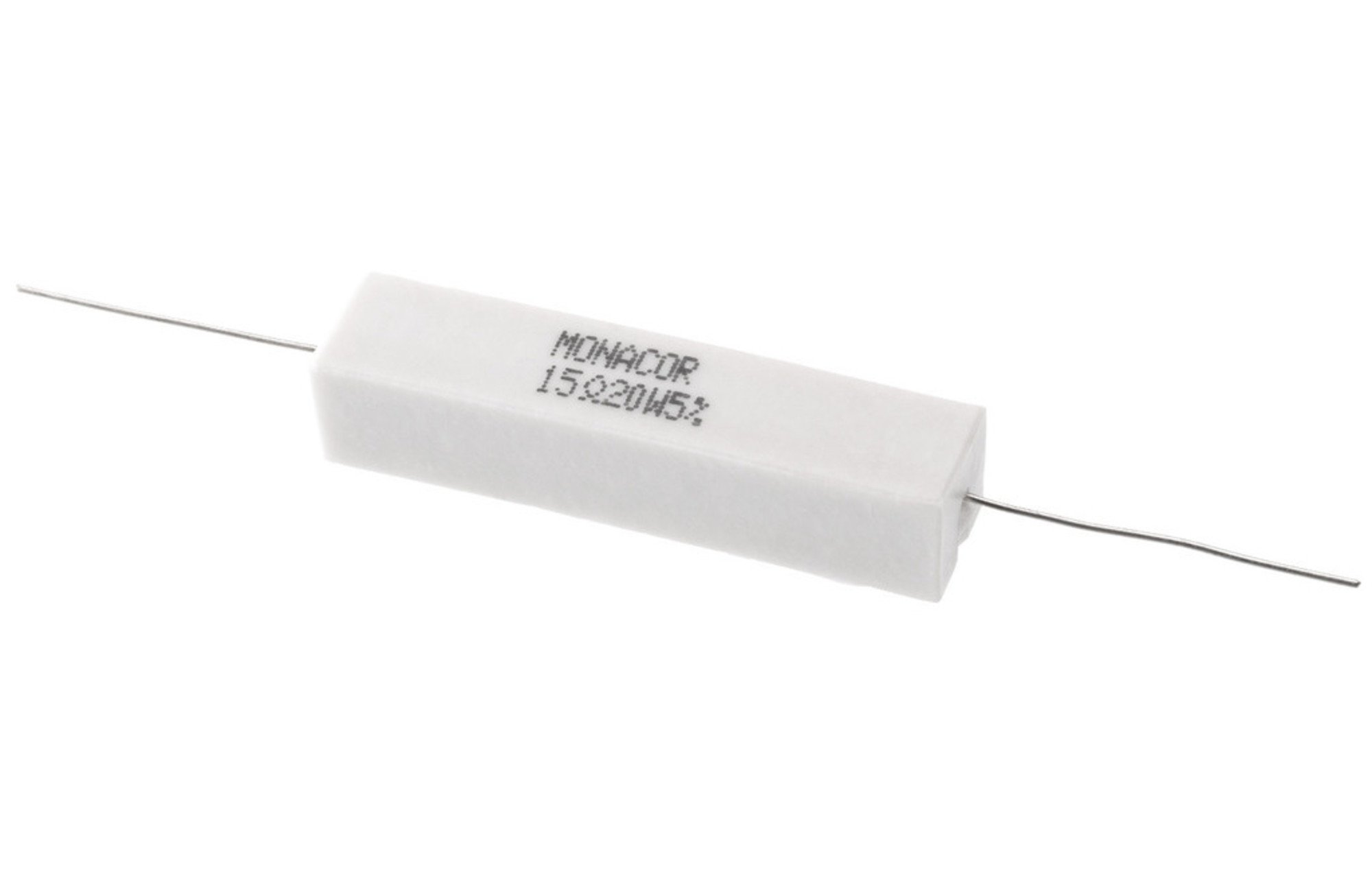 Monacor LSR-150/20 | 15 ohm | 20 W | 5% | nagyteljesítményű kerámiaellenállás