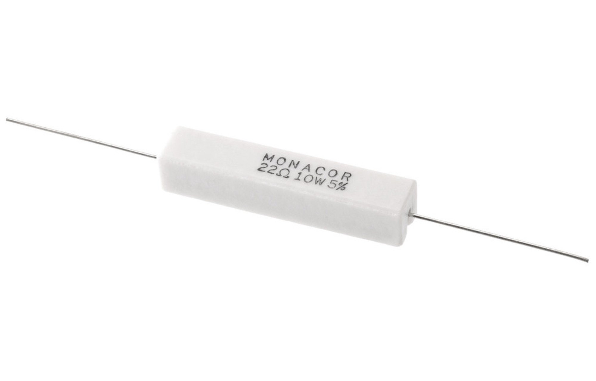 Monacor LSR-220/20 | 22 ohm | 20 W | 5% | nagyteljesítményű kerámiaellenállás