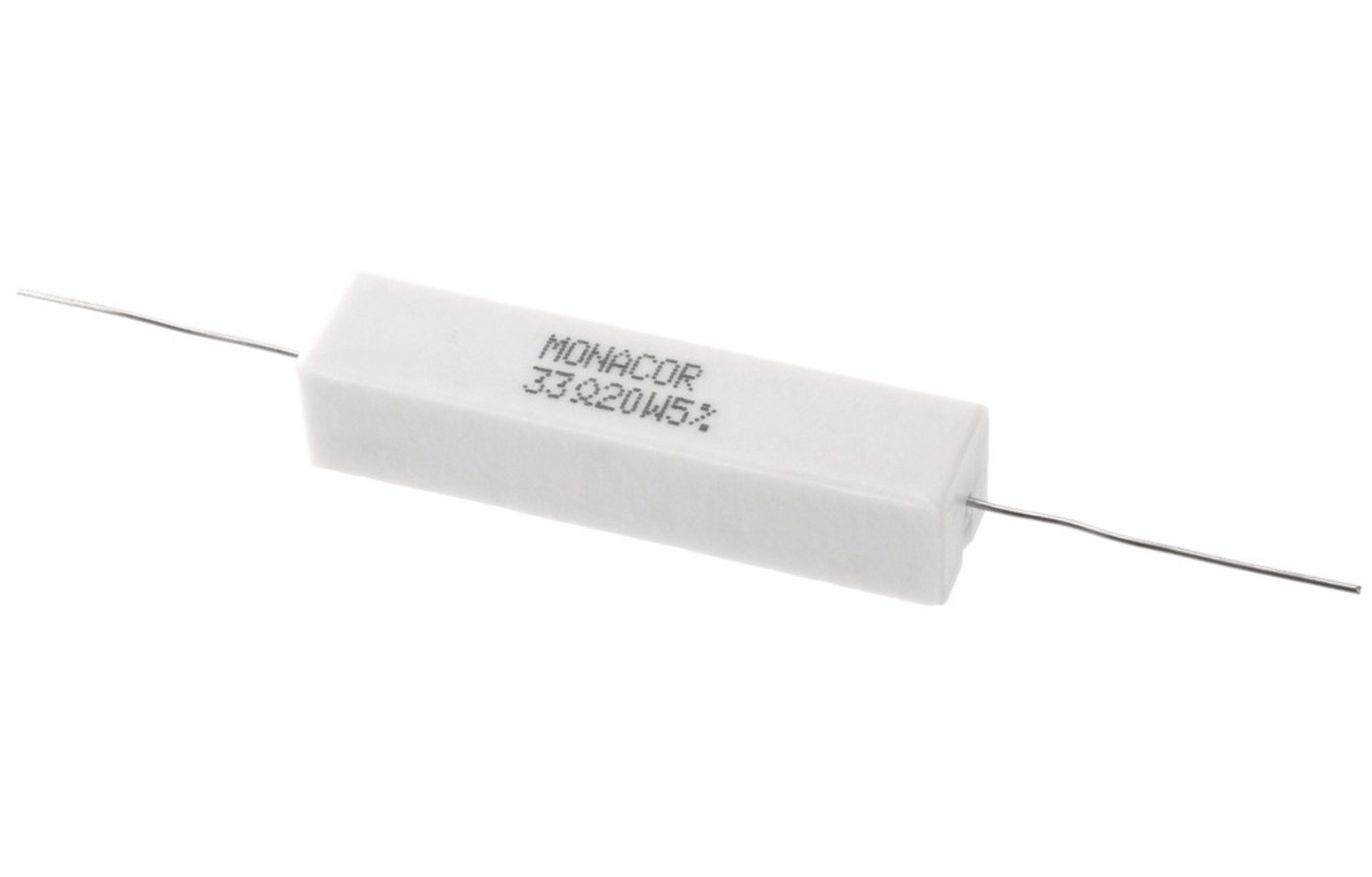Monacor LSR-330/20 | 33 ohm | 20 W | 5% | nagyteljesítményű kerámiaellenállás