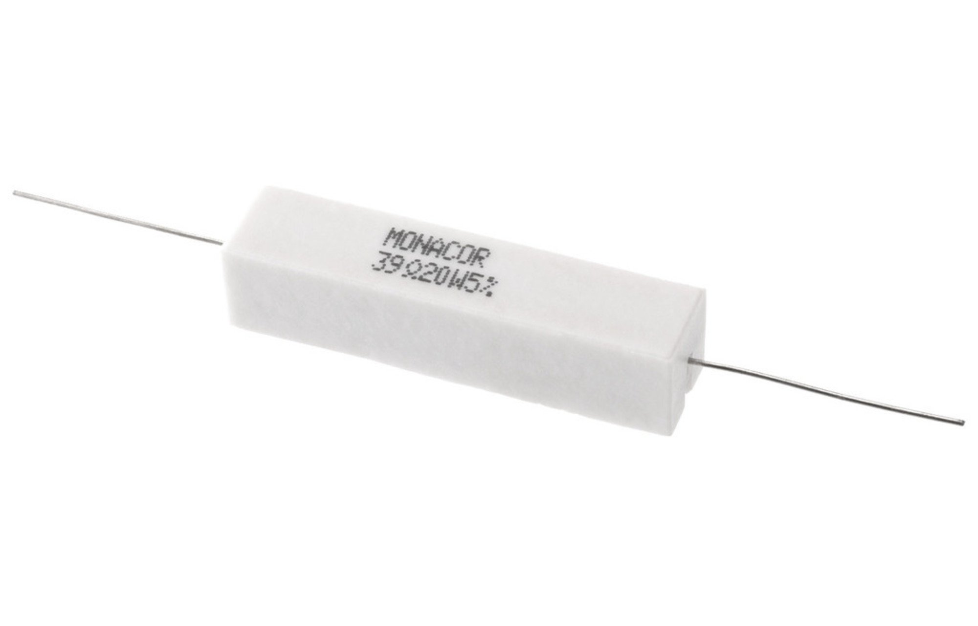 Monacor LSR-390/20 | 39 ohm | 20 W | 5% | nagyteljesítményű kerámiaellenállás
