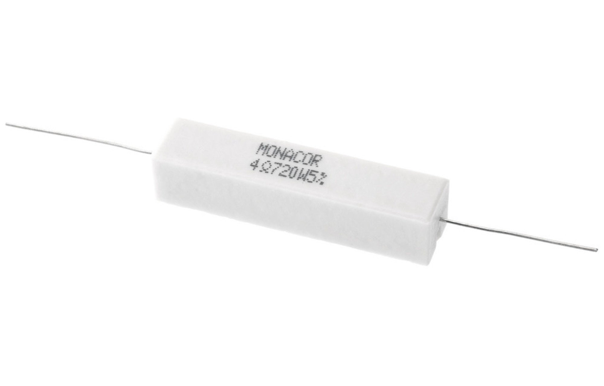 Monacor LSR-47/20 | 4,7 ohm | 20 W | 5% | nagyteljesítményű kerámiaellenállás