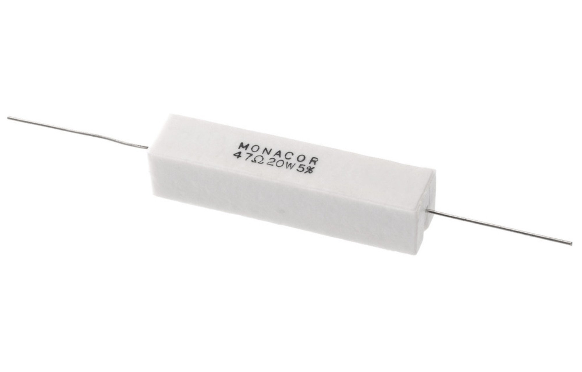 Monacor LSR-470/20 | 47 ohm | 20 W | 5% | nagyteljesítményű kerámiaellenállás
