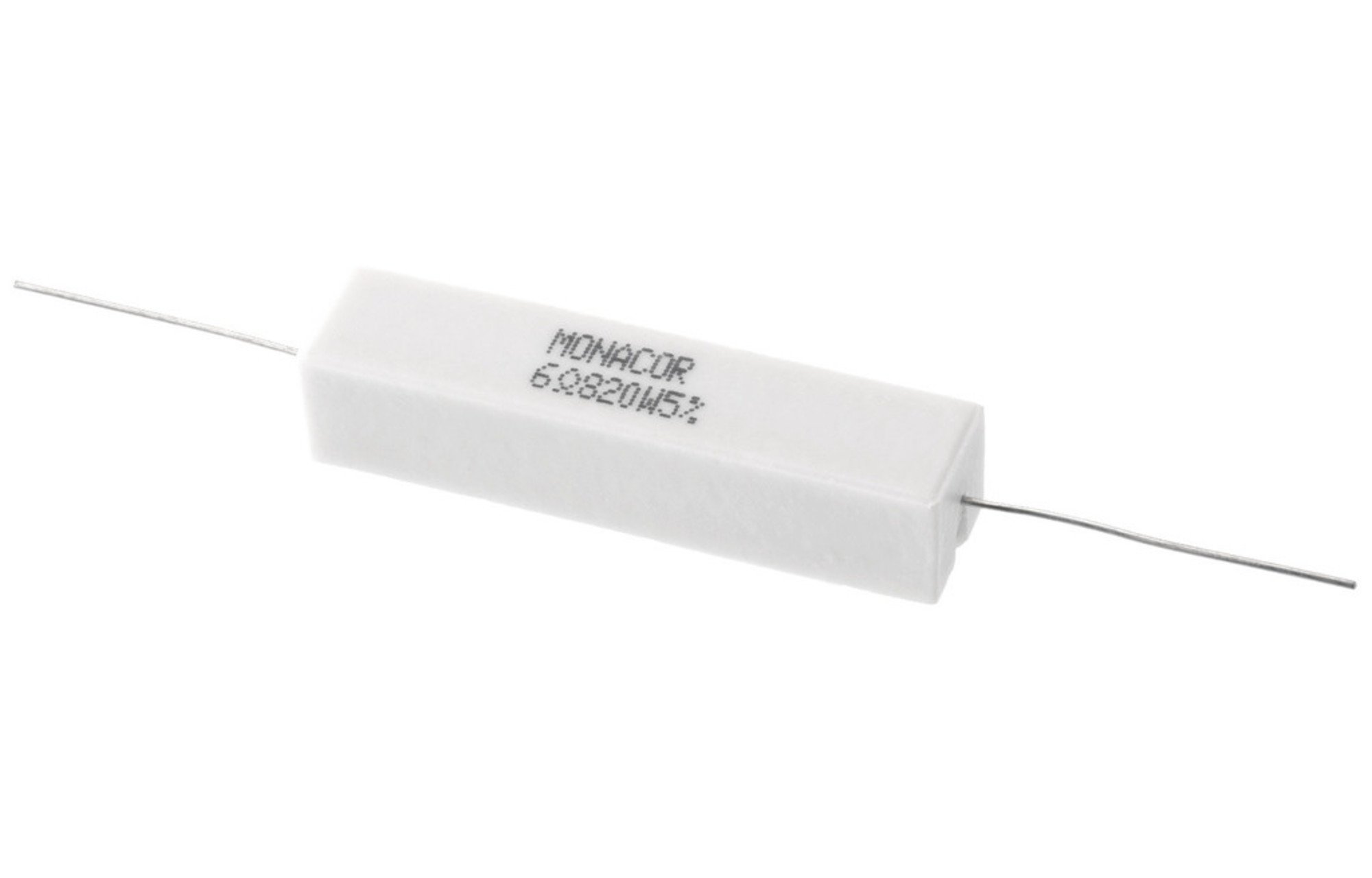 Monacor LSR-68/20 | 6,8 ohm | 20 W | 5% | nagyteljesítményű kerámiaellenállás