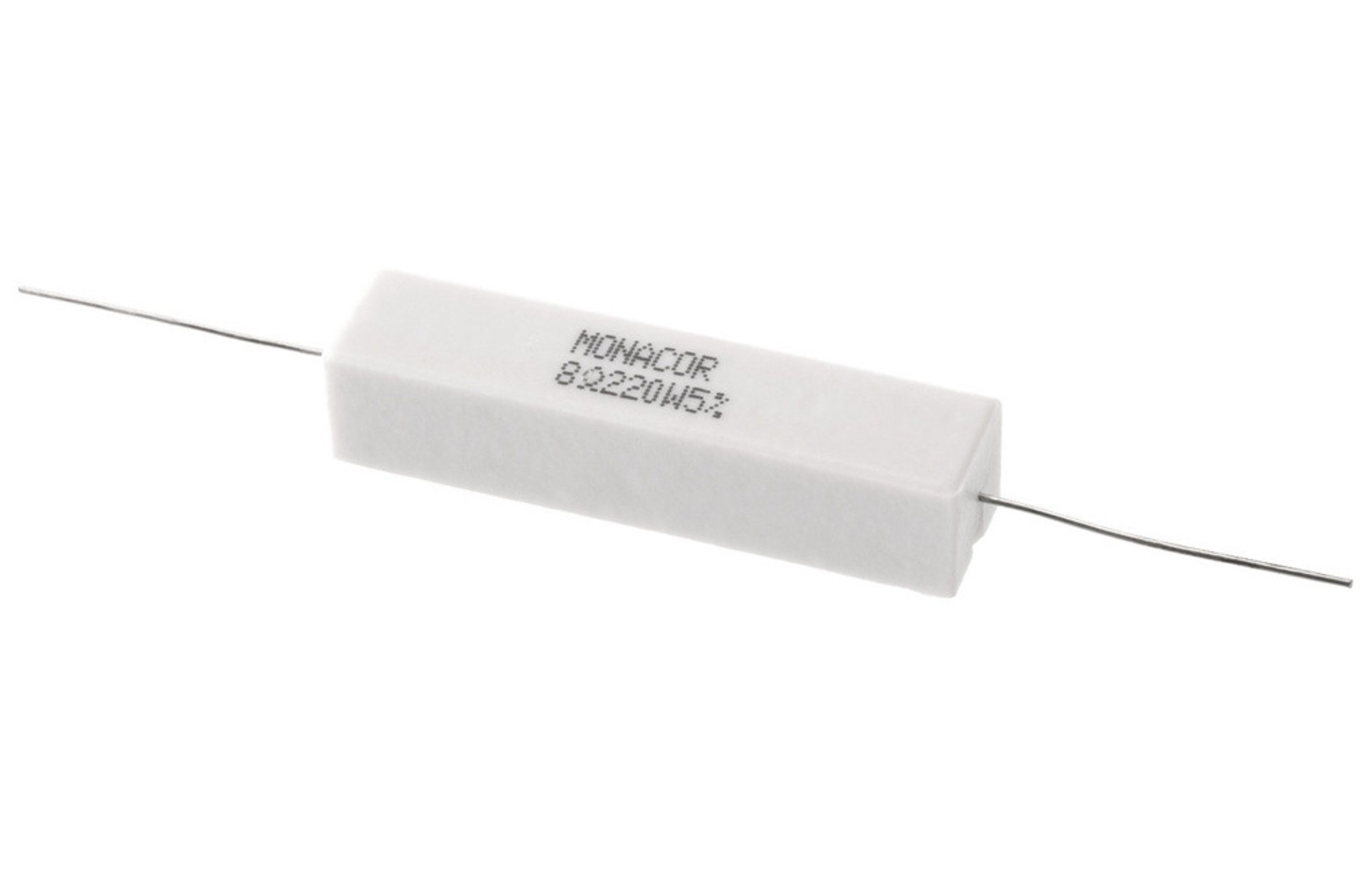 Monacor LSR-82/20 | 8,2 ohm | 20 W | 5% | nagyteljesítményű kerámiaellenállás