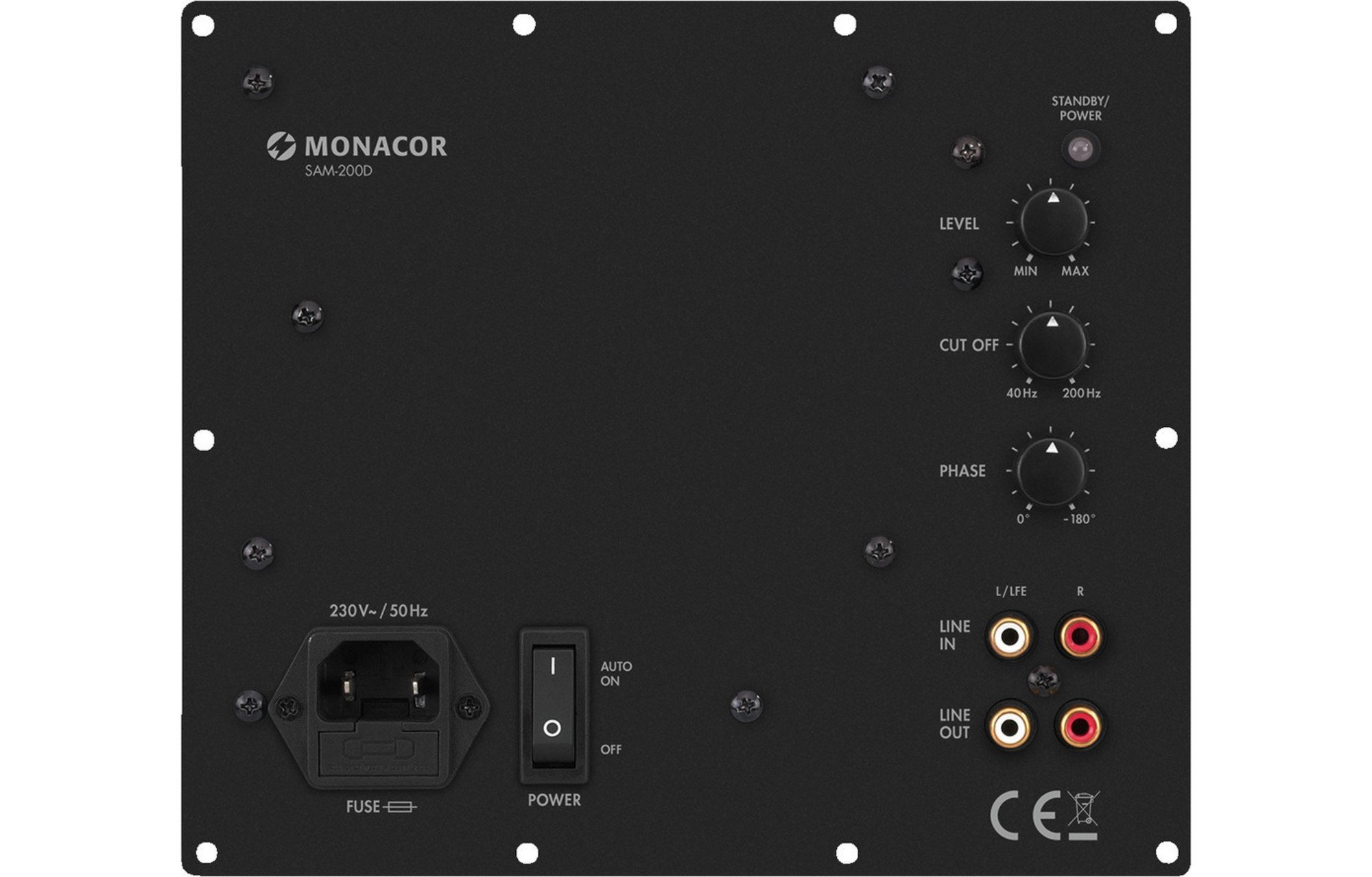 Monacor SAM-200D submélysugárzó Panelerősítő