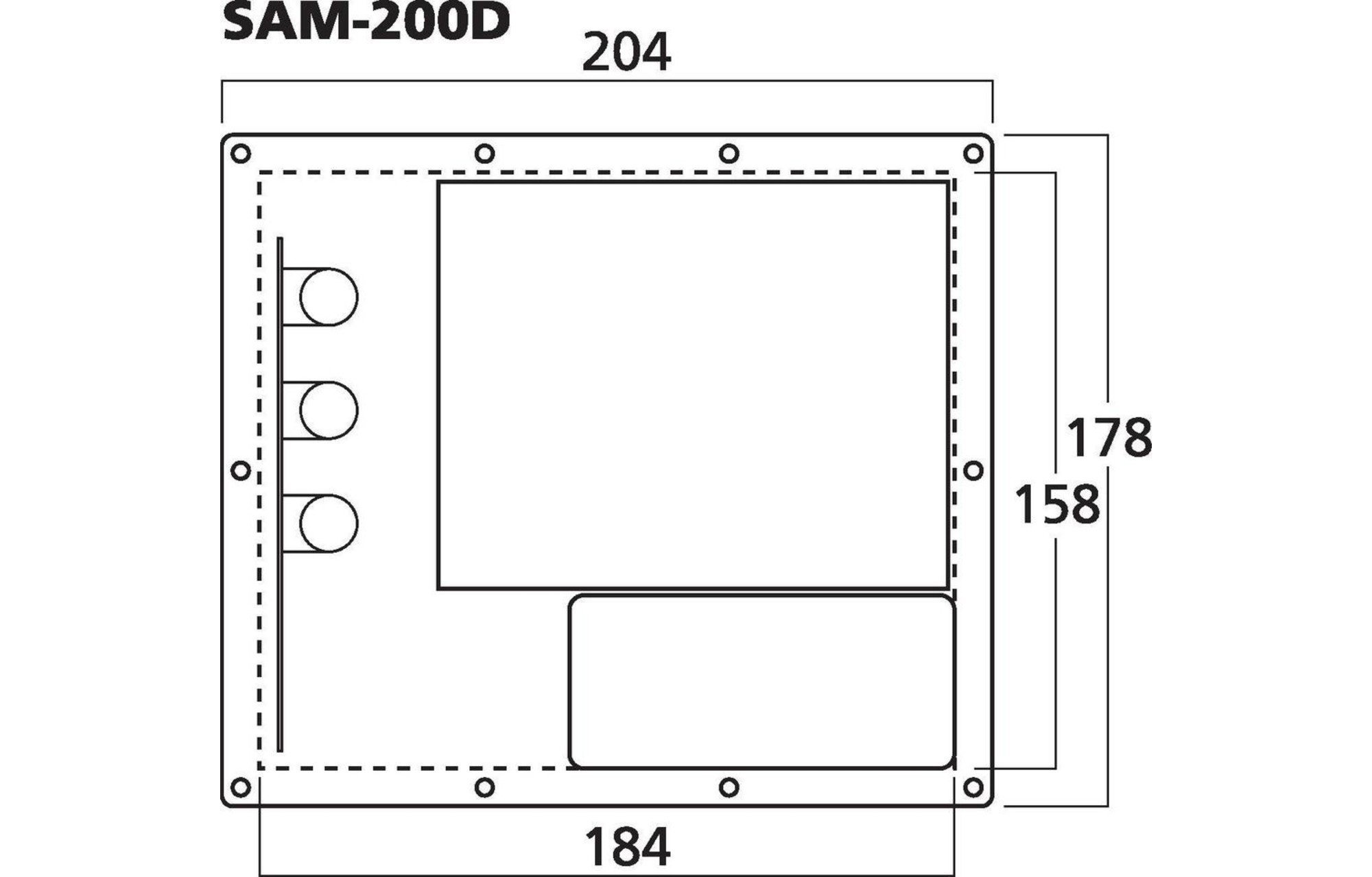 Monacor SAM-200D submélysugárzó Panelerősítő