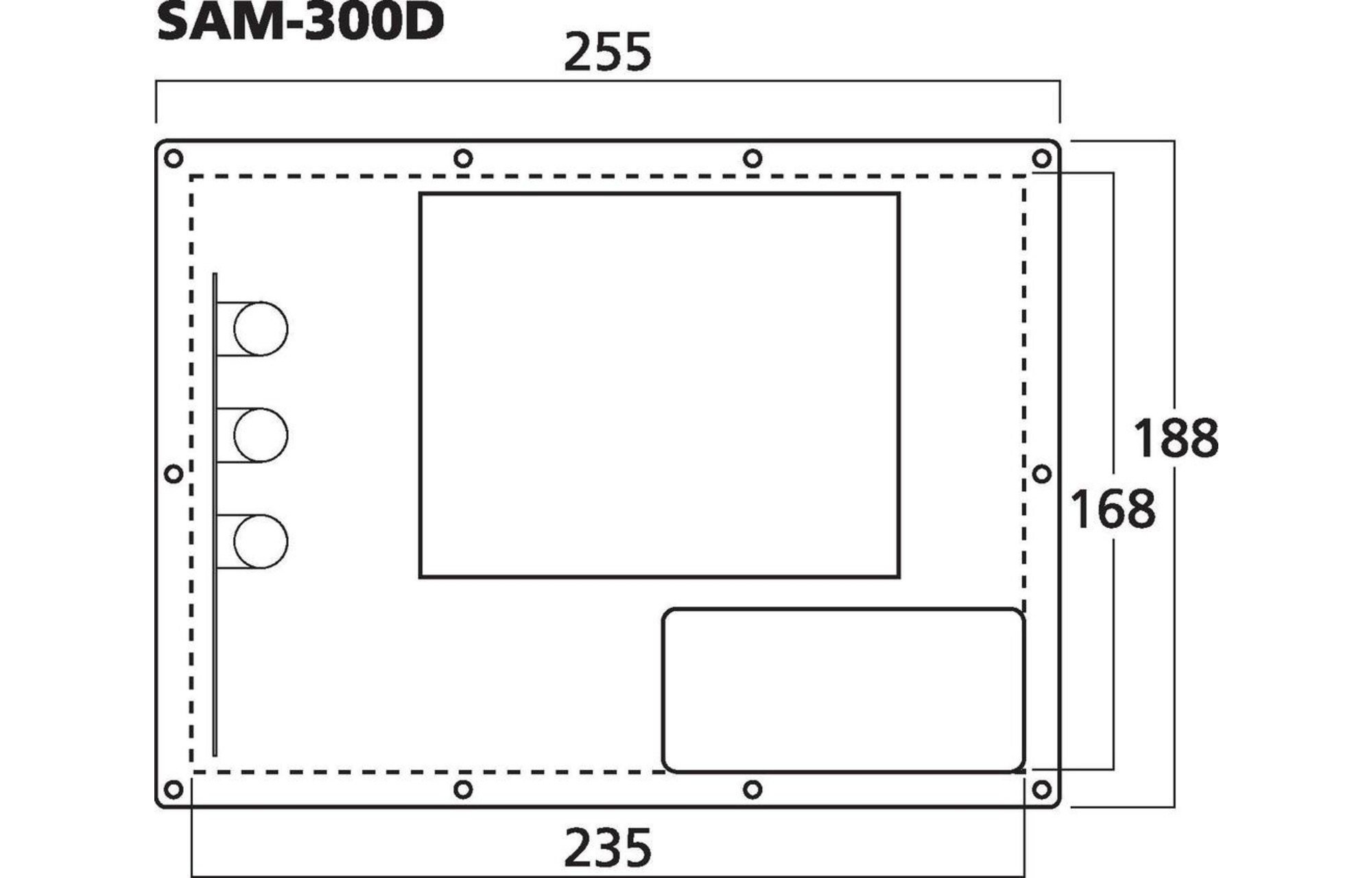 Monacor SAM-300D submélysugárzó Panelerősítő