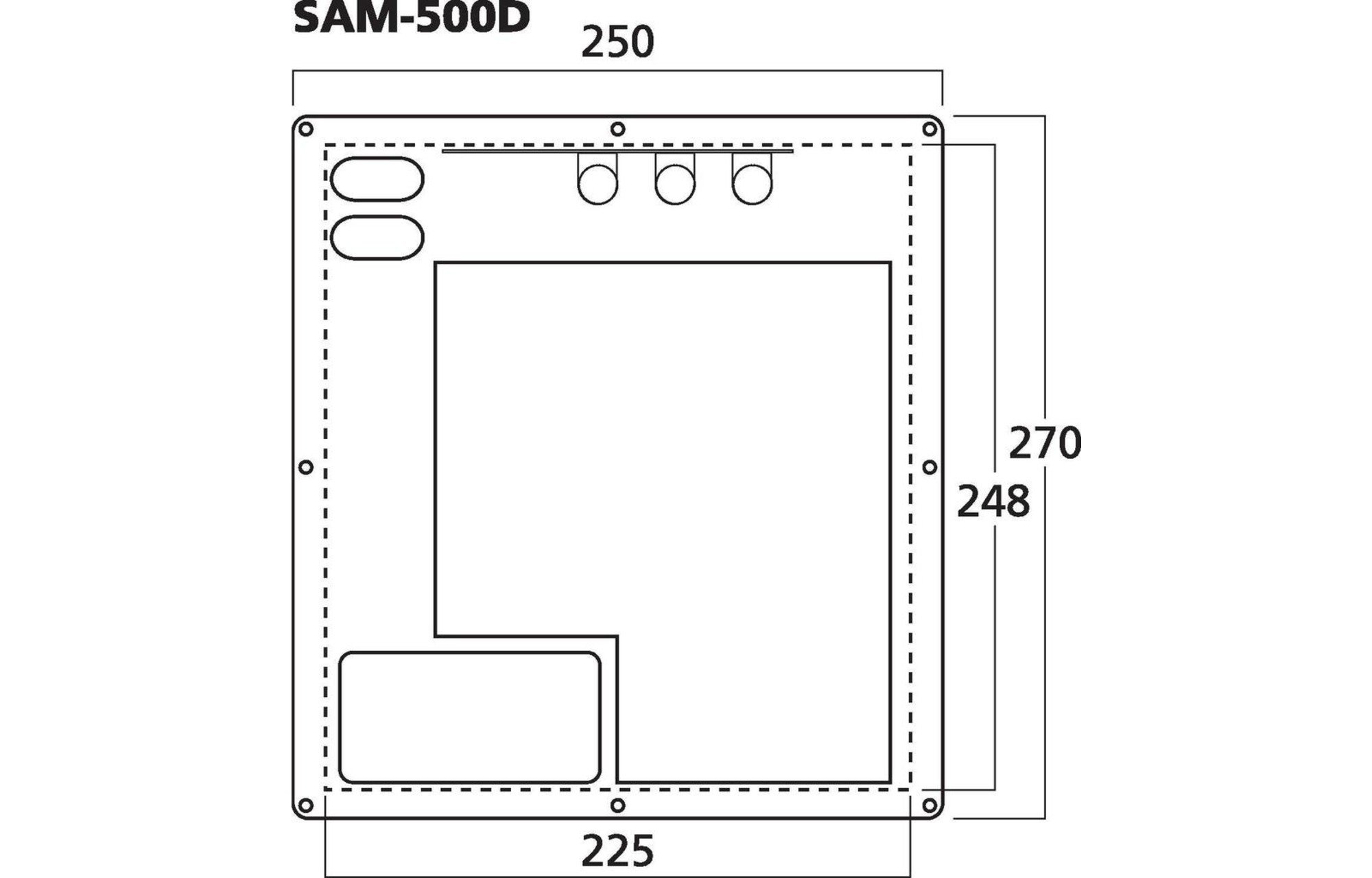 Monacor SAM-500D submélysugárzó Panelerősítő