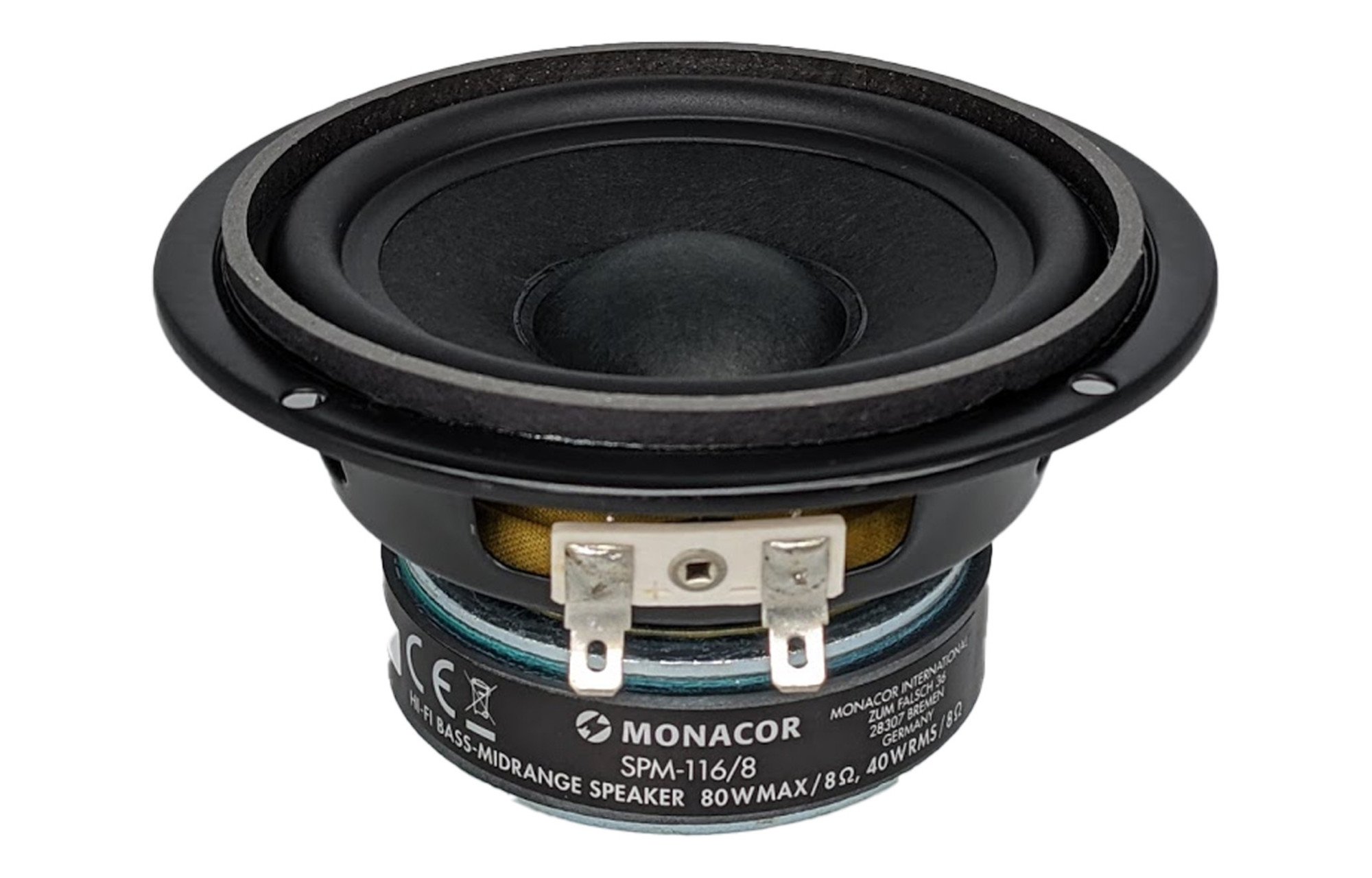 Monacor SPM-116/8 Hi-fi 4'' bass-középsugárzó hangszóró 40 W 8 ohm