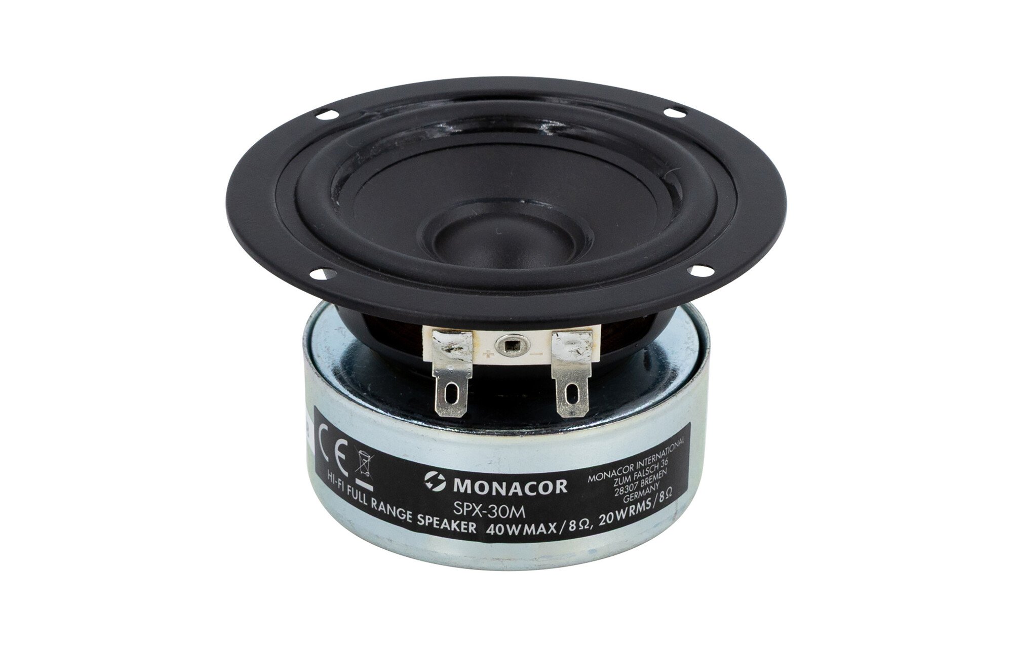 Monacor SPX-30M 3" szélessávú mélysugárzó 8 ohm