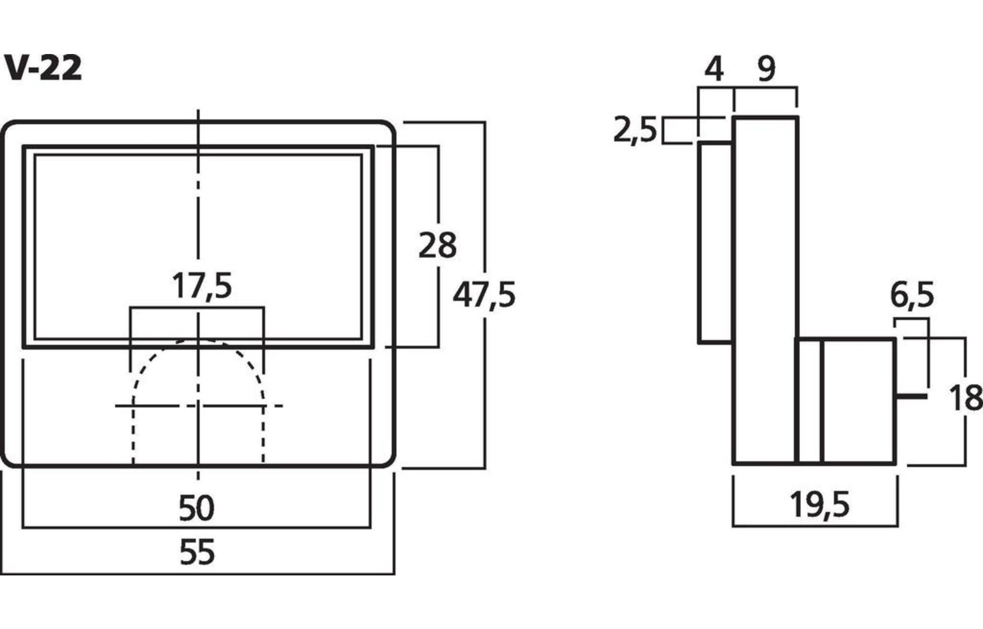 Monacor V-22 Panel méter With VU Lettering