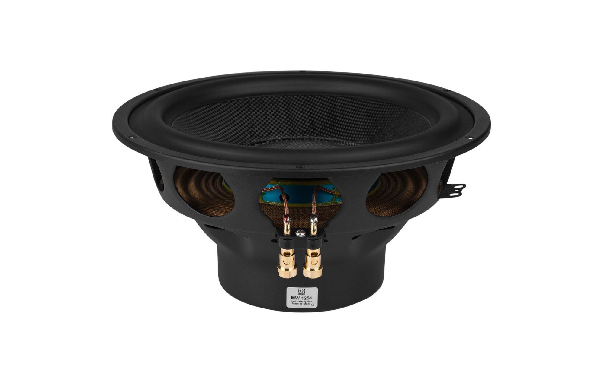 Morel MW1258 Classic széria 12" papír/Carbon rost kónusz submélysugárzó 4 Ohm