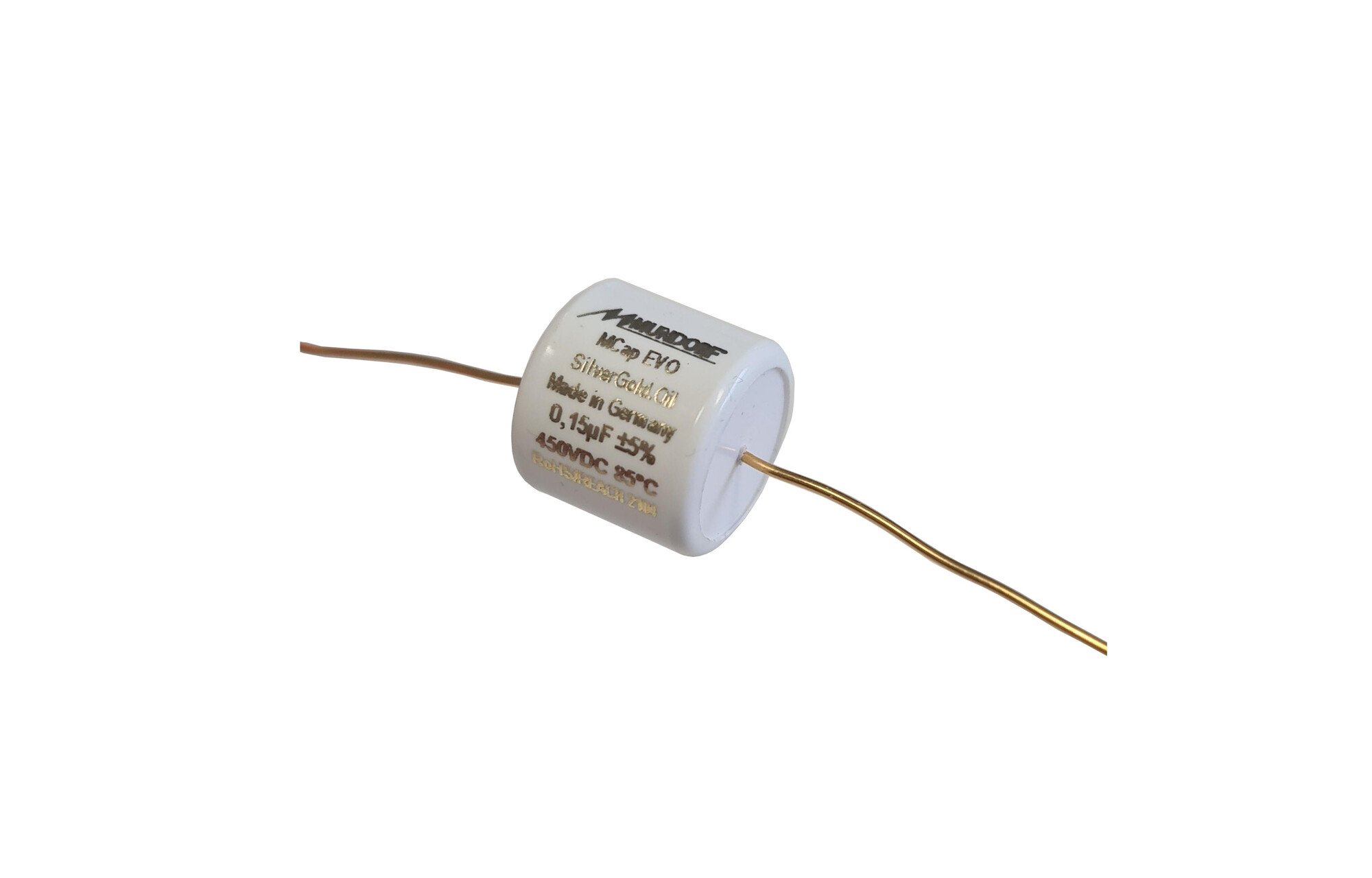 Mundorf MESGO-0,15T5.450 | 0,15 uF | 5% | 450 V | MCap EVO Gold ezüst Oil Condensator