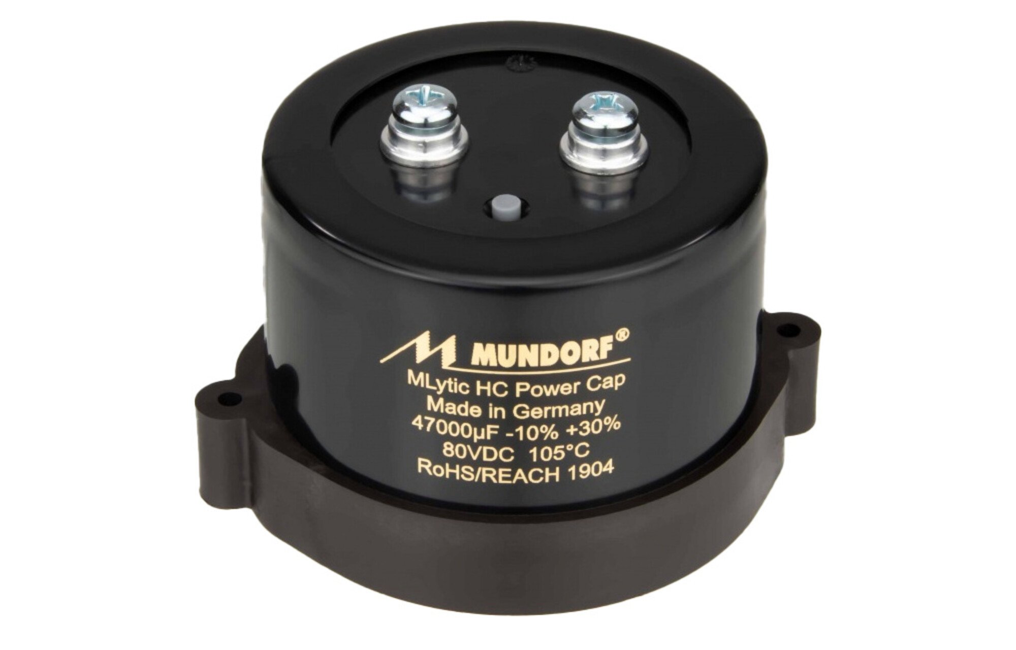 Mundorf MLHC80-22000 | 22000 µF | 20% | 80 V | Mlytic HC teljesítménykondenzátor