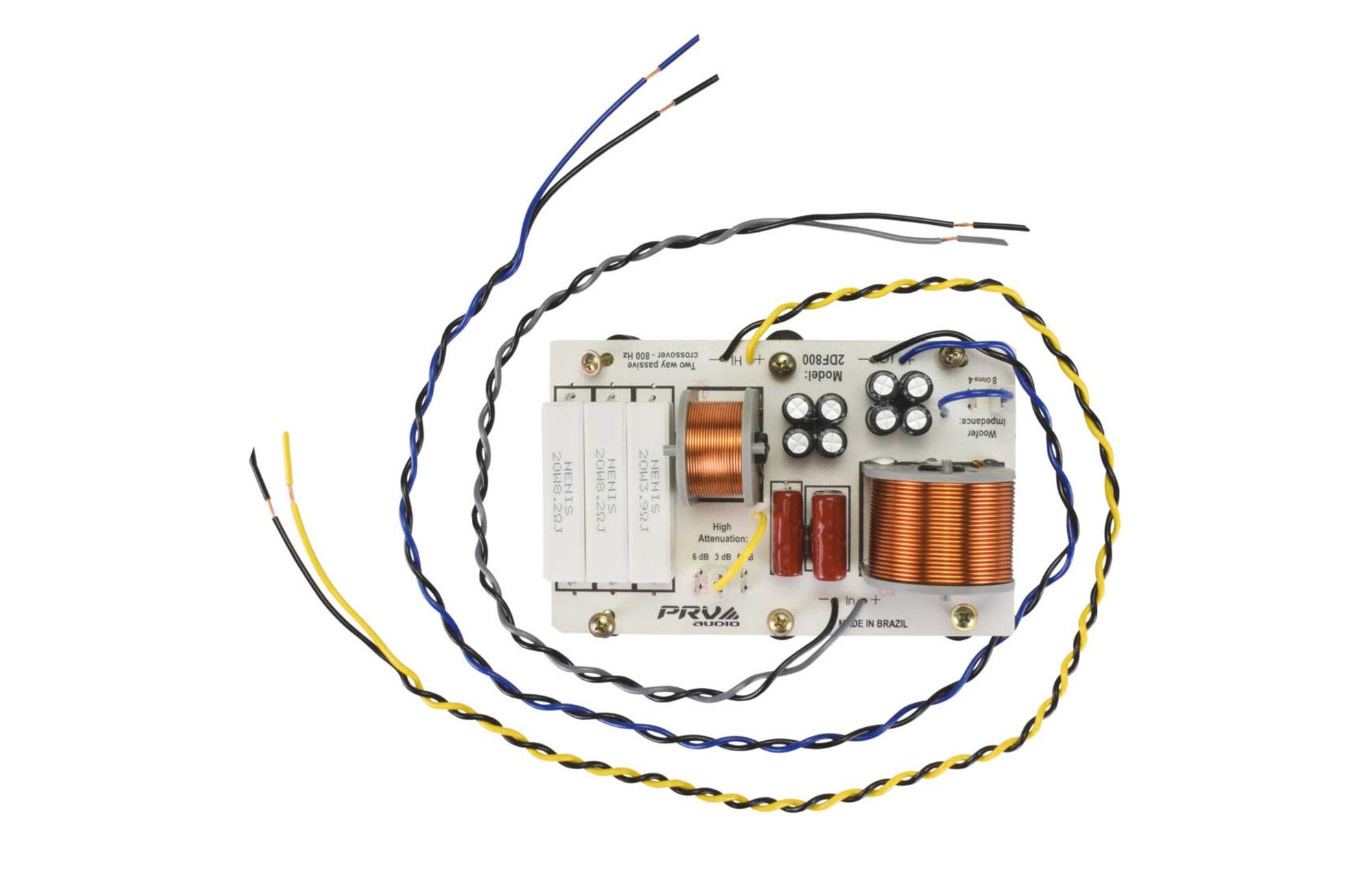 PRV Audio 2DF800 2-utas hangszóró Összeszerelt keresztváltó 800 Hz-es választható csillapítással