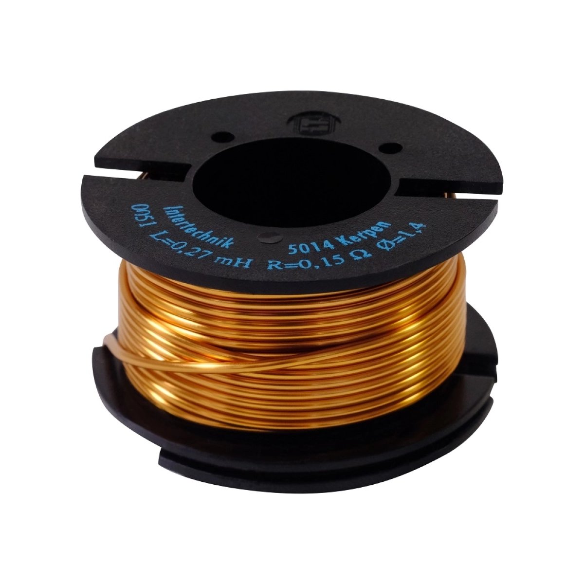 Intertechnik Légmagos tekercs – 0,27 mH | LU55 | DCR 0,15 Ω | Cu 1,40 mm | ±3.0%