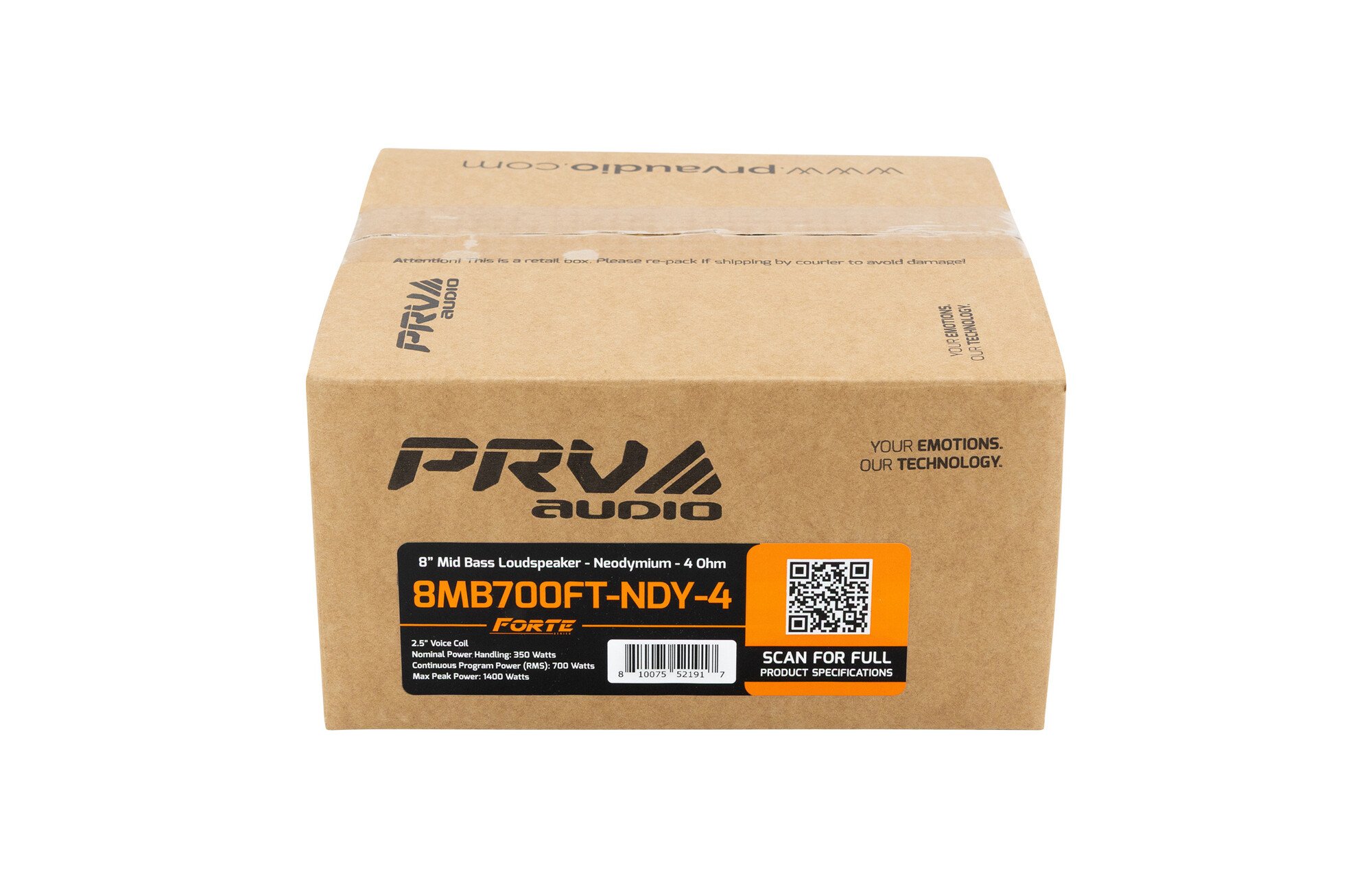 PRV Audio 8MB700FT-NDY-4 neodímium basszus-midwoofer