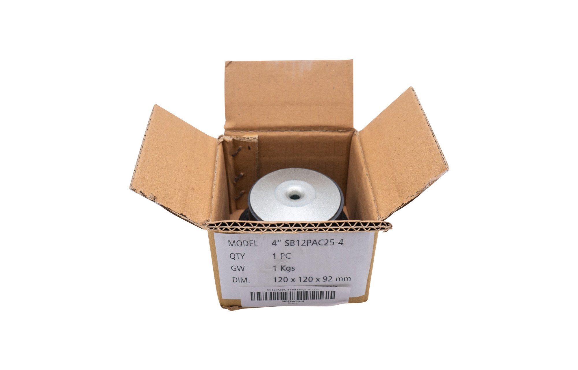 SB Acoustics SB12PAC25-4 4" Aluminium kónusz középsugárzó