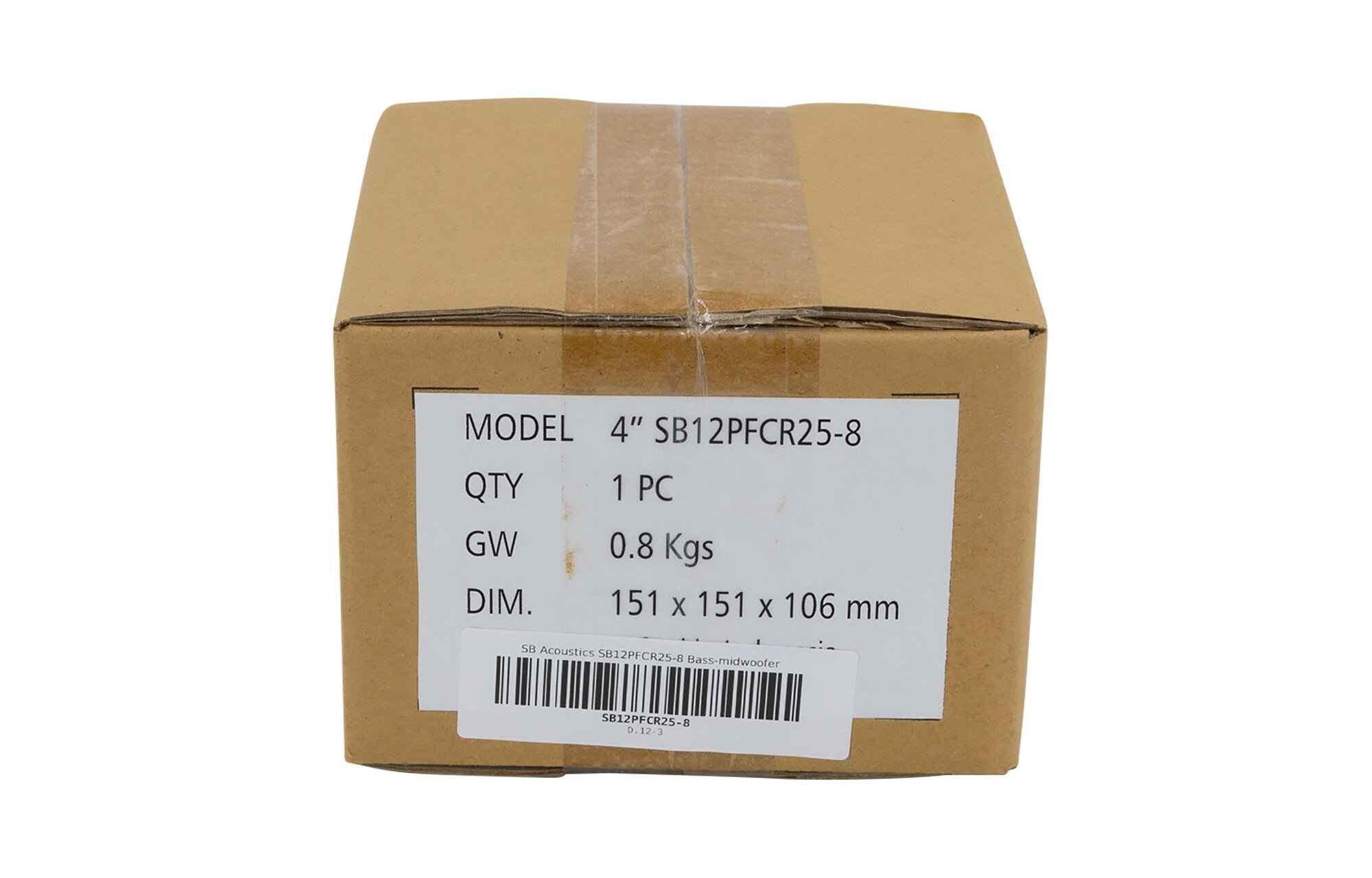 SB Acoustics SB12PFCR25-8 4" papír kónusz mélyközépsugárzó 8 Ohm