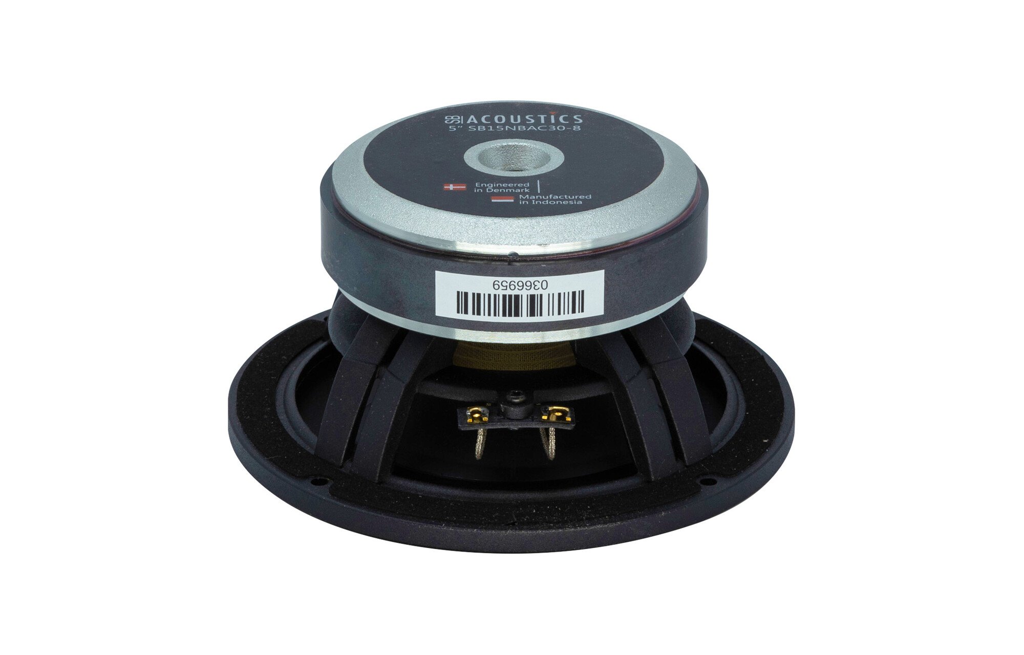 SB Acoustics SB15NBAC30-8 5" fekete Aluminium kónusz mélyközépsugárzó