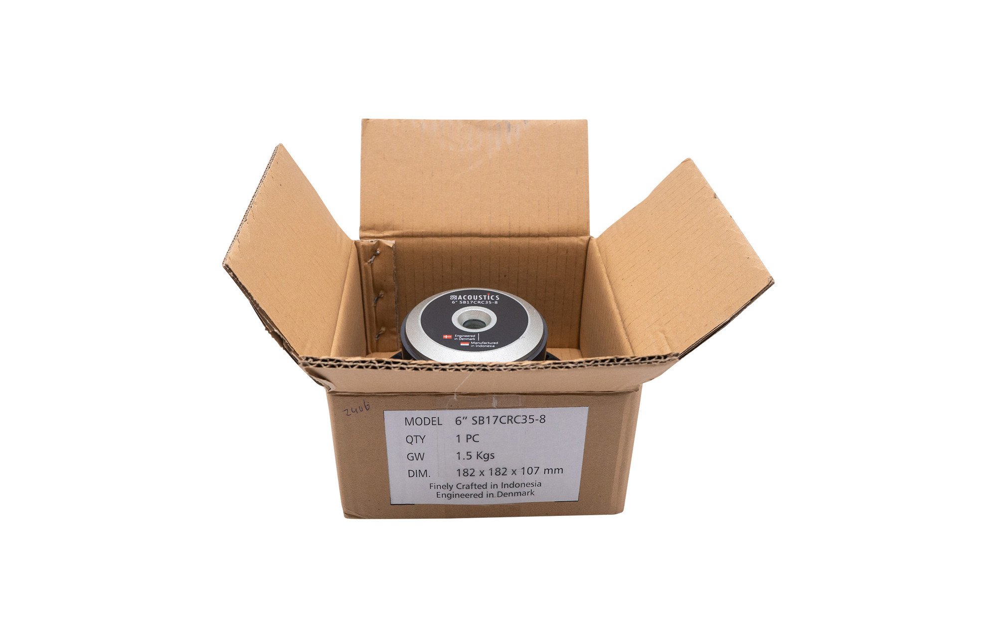 SB Acoustics SB17CRC35-8 6" Szőtt szénszál kónusz mélysugárzó | 8 ohms