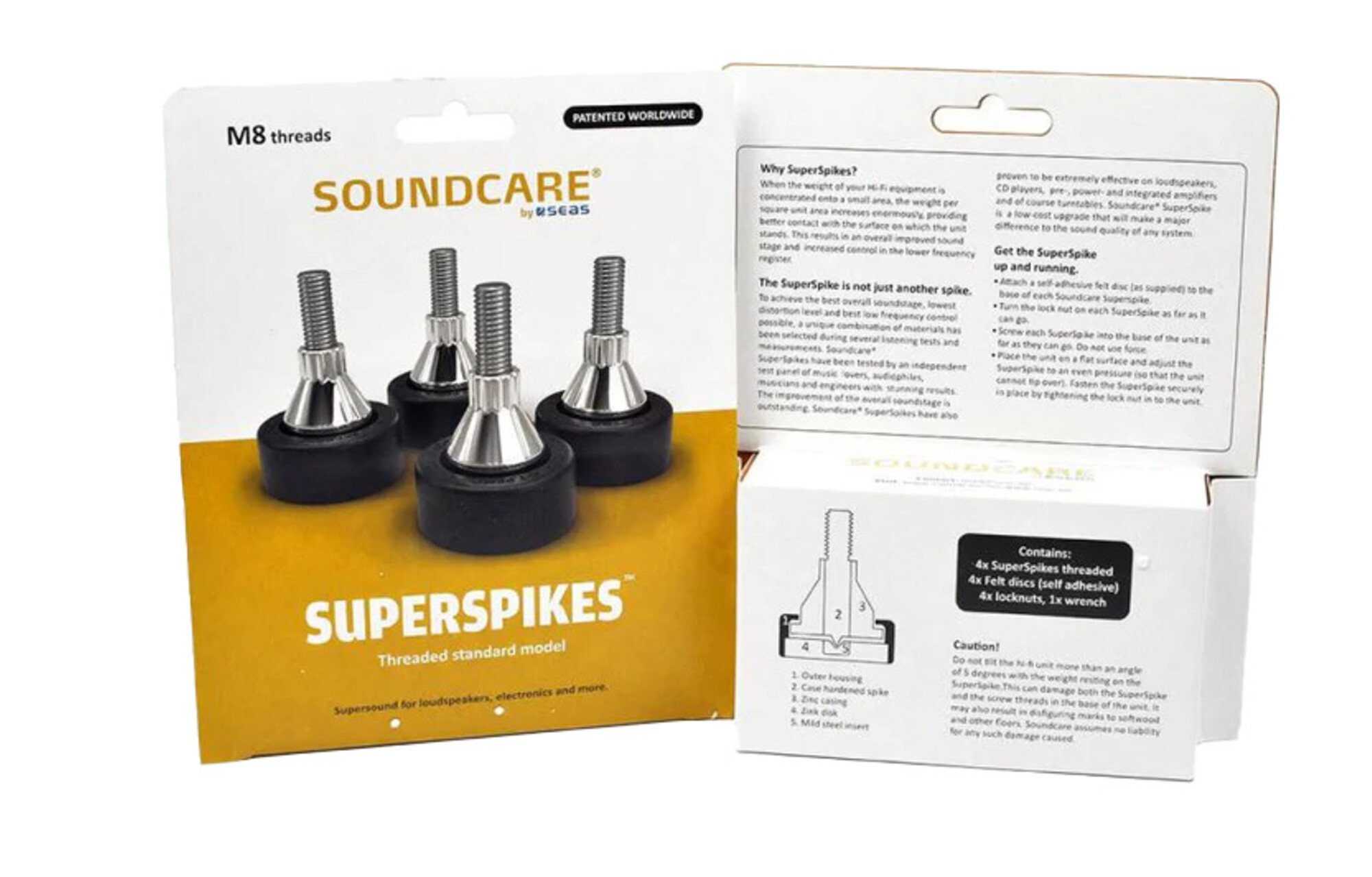 Soundcare by SEAS High-end hangszóróbetét M8 menetek