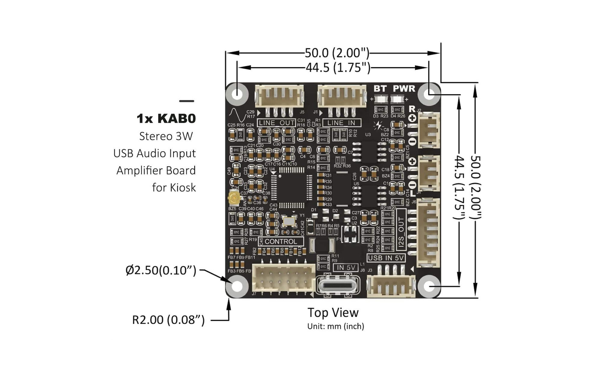 Sure Electronics AA-KA32172 2x3W KAB0 4 ohm-os Class-D erősítőmodul