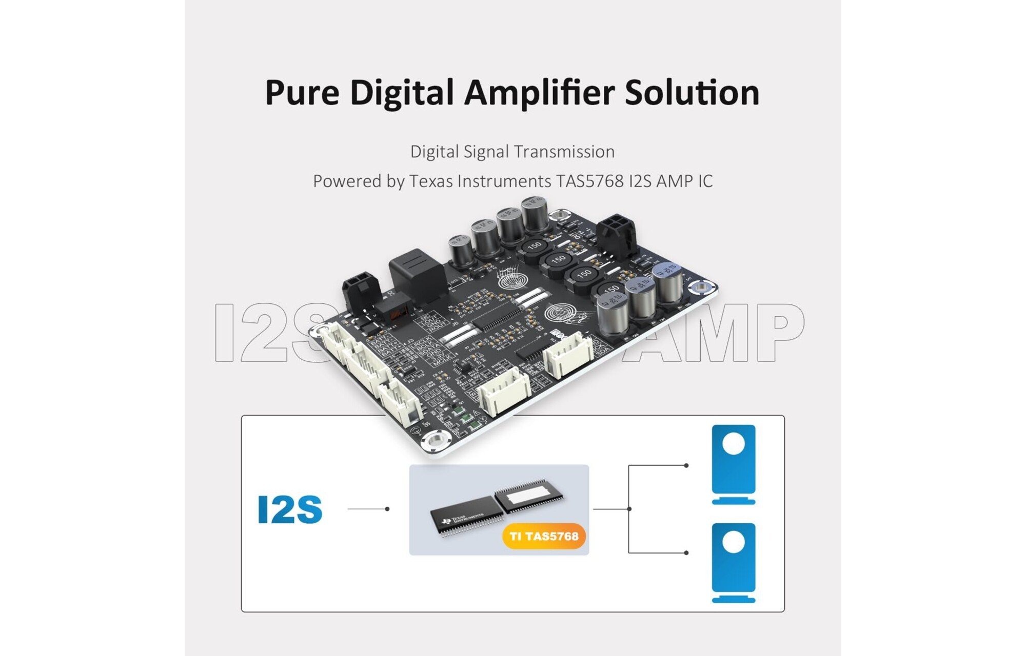 Sure Electronics AA-AB32257 2 x 50 wattos tiszta digitális audio erősítő modul - DIPO2