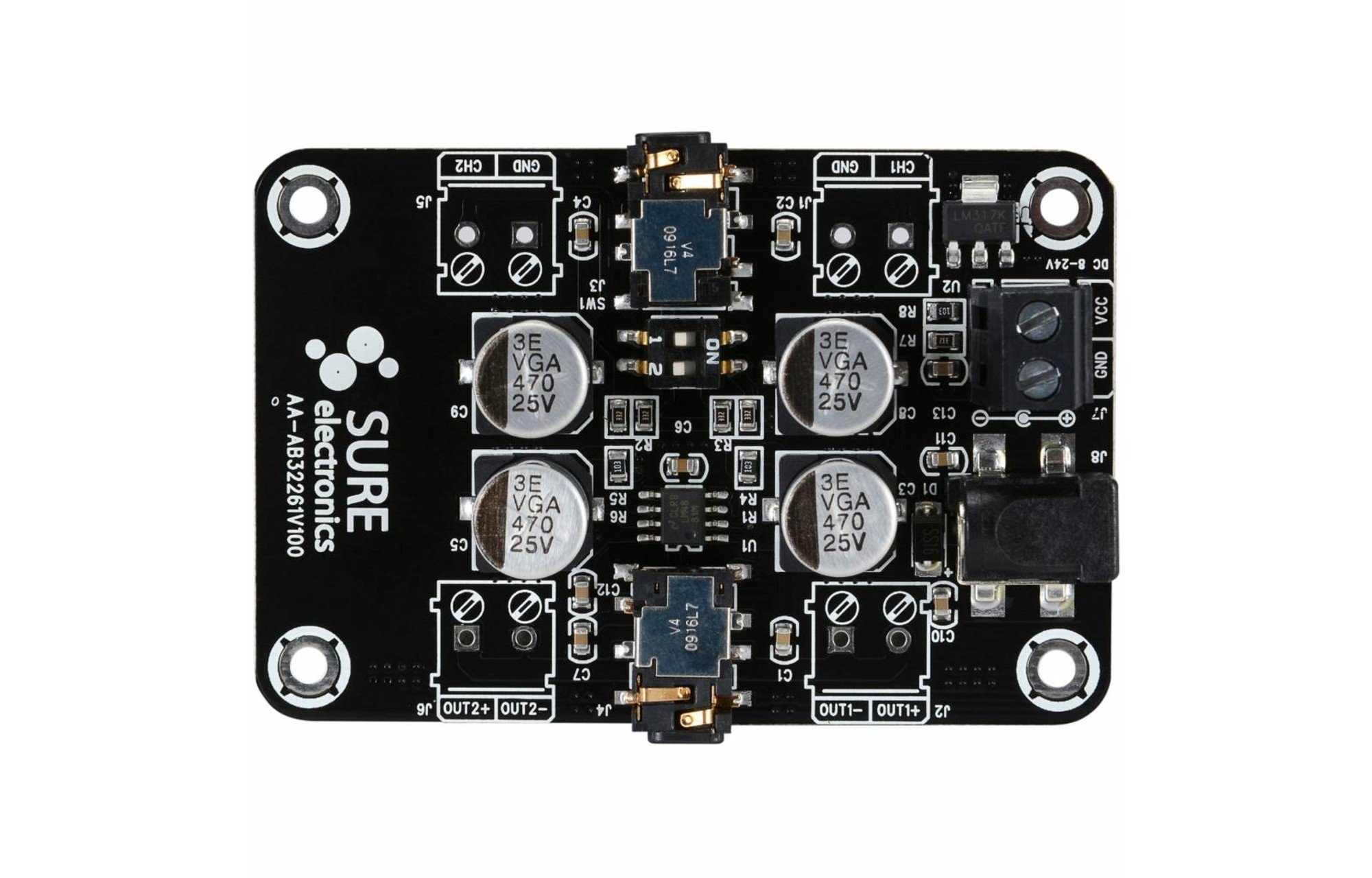 Sure Electronics AA-AB32261 Stereo 2 x 150mW AB osztályú LM4881 fejhallgató erősítő kártya