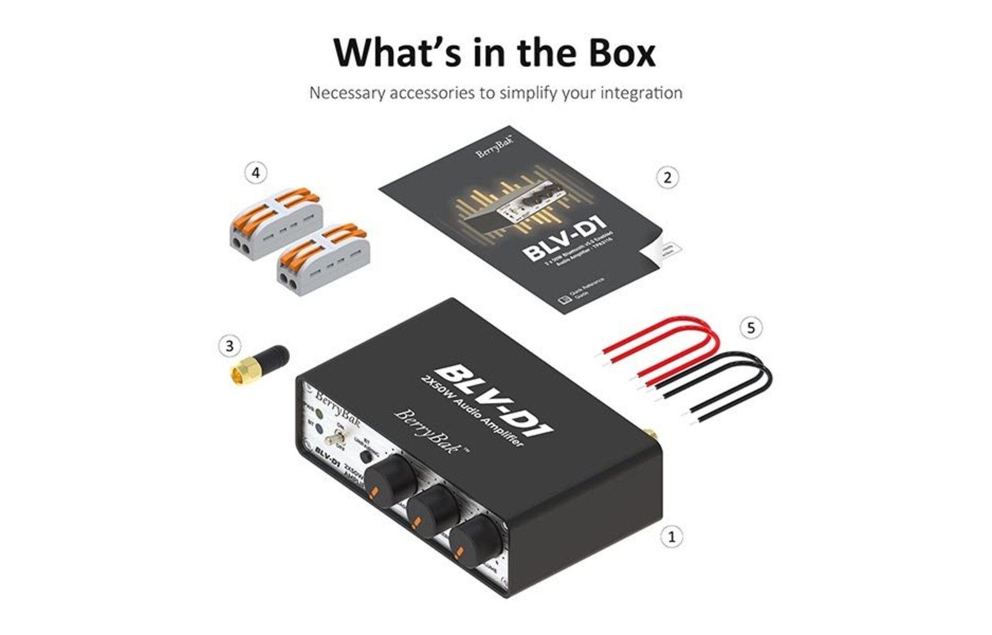 Biztos elektronika Biztos elektronika BerryBak BLV-D1 erősítő w/ Bluetooth