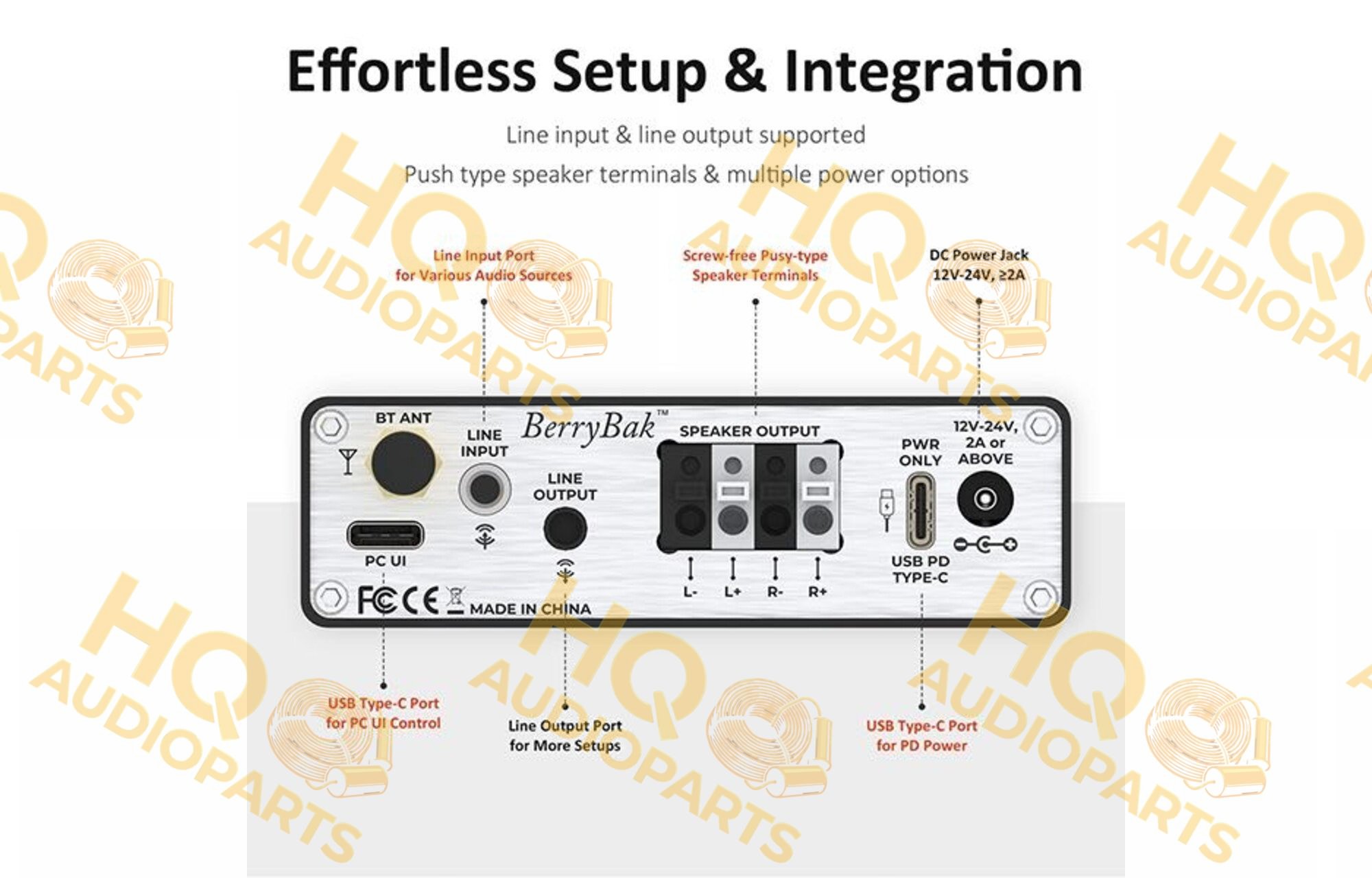Sure Electronics BerryBak BLV-D1 2x50W Bluetooth erősítőmodul