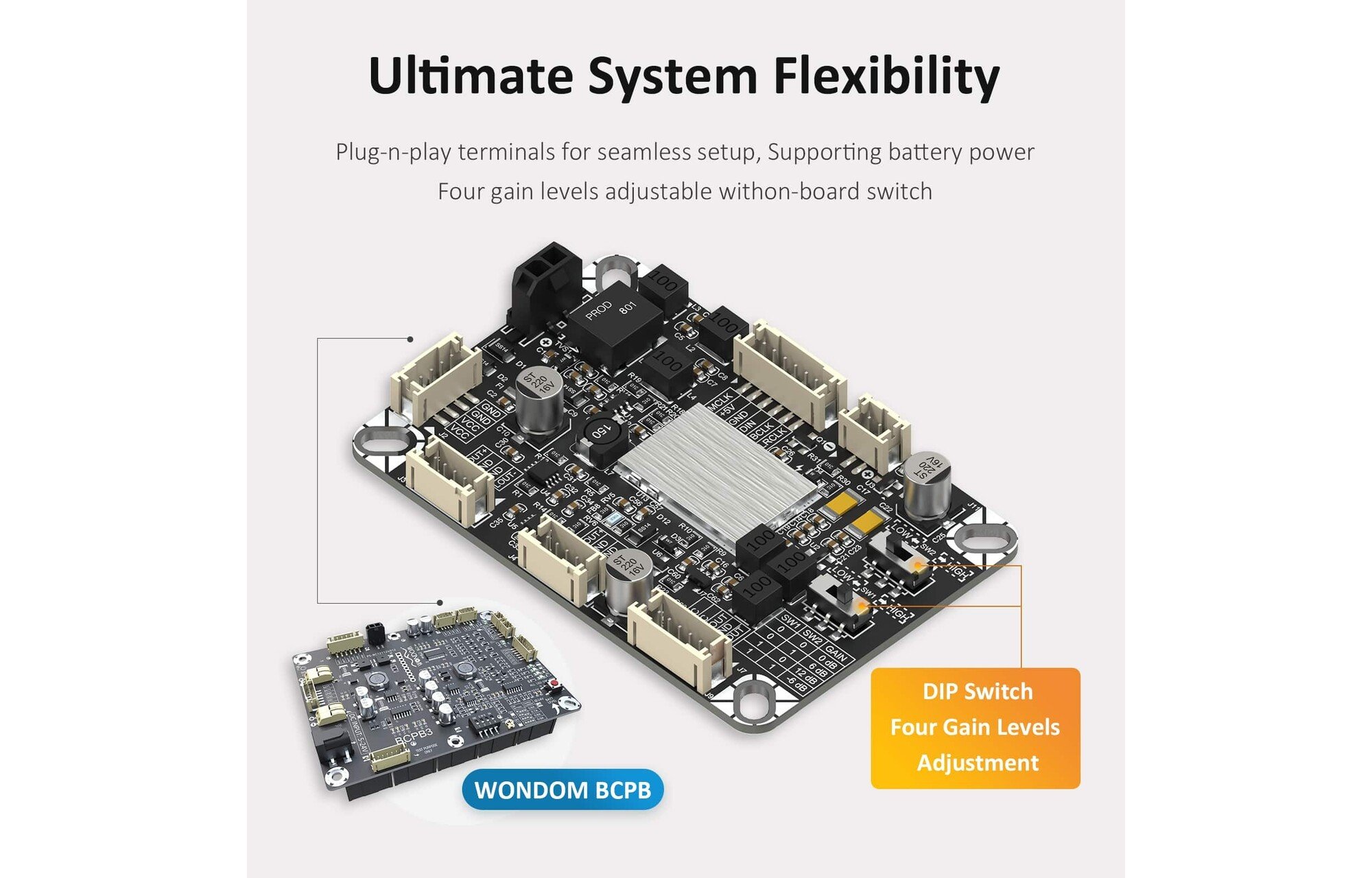 Sure Electronics AA-AB41166 ASCM-D2A-PCM5122 I2S-ről analóg egyvégű differenciális XLR DAC jelátvivőre történő átvitel