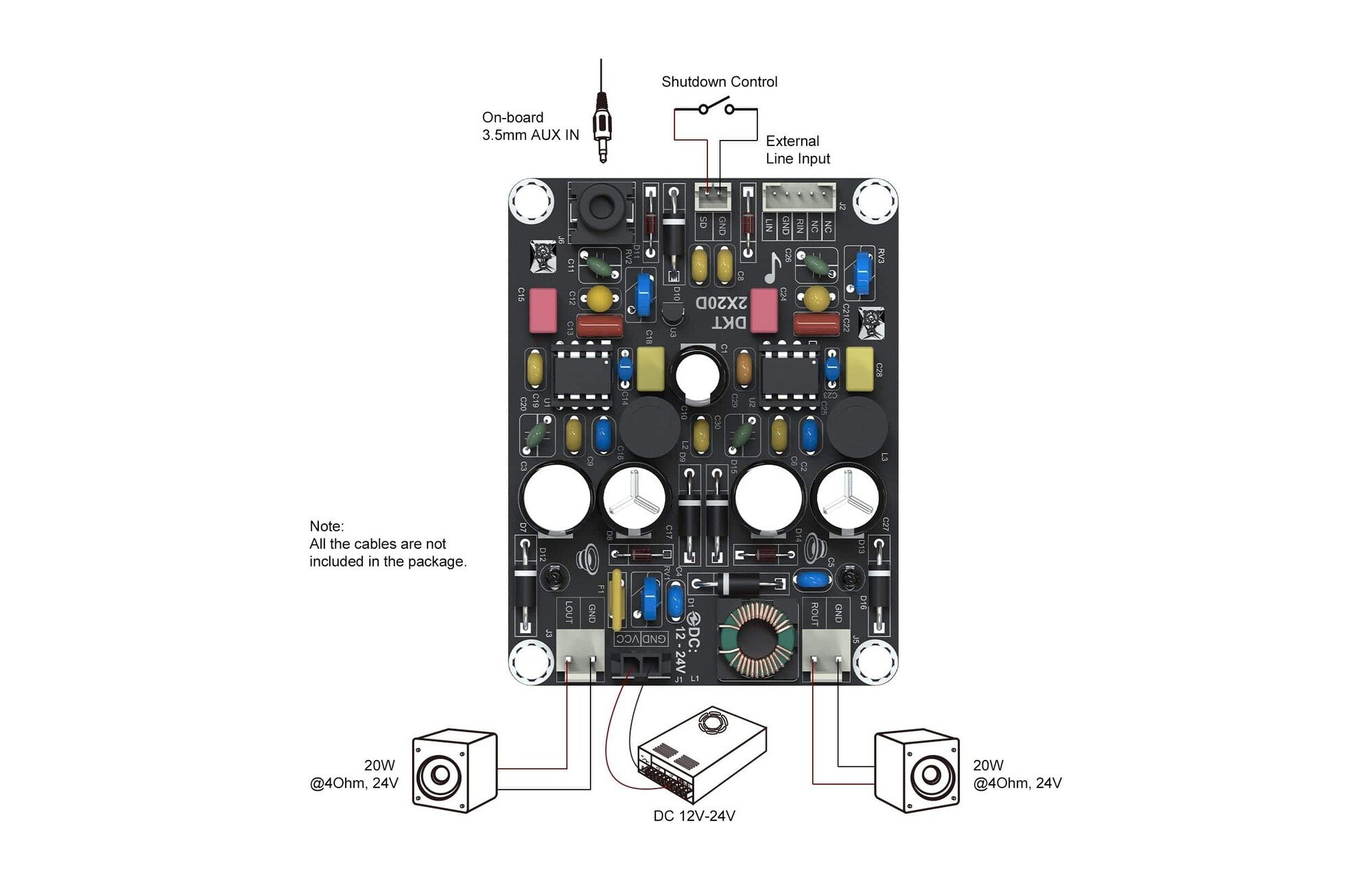 Sure Electronics AA-AK31162 erősítő barkácskészlet | DKT2X20D
