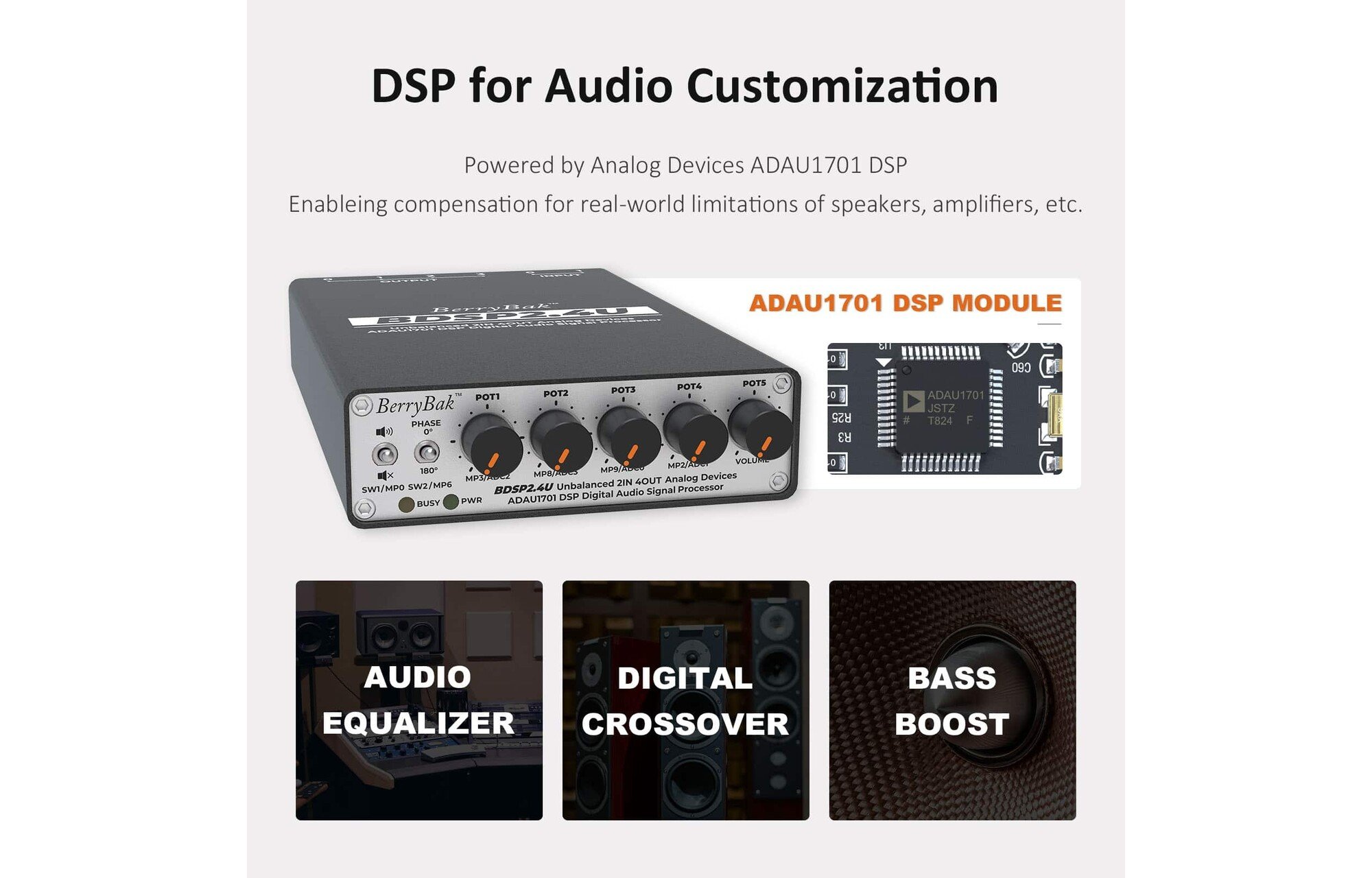 Sure Electronics AA-AP23124 DSP előerősítő | BDSP2.4U