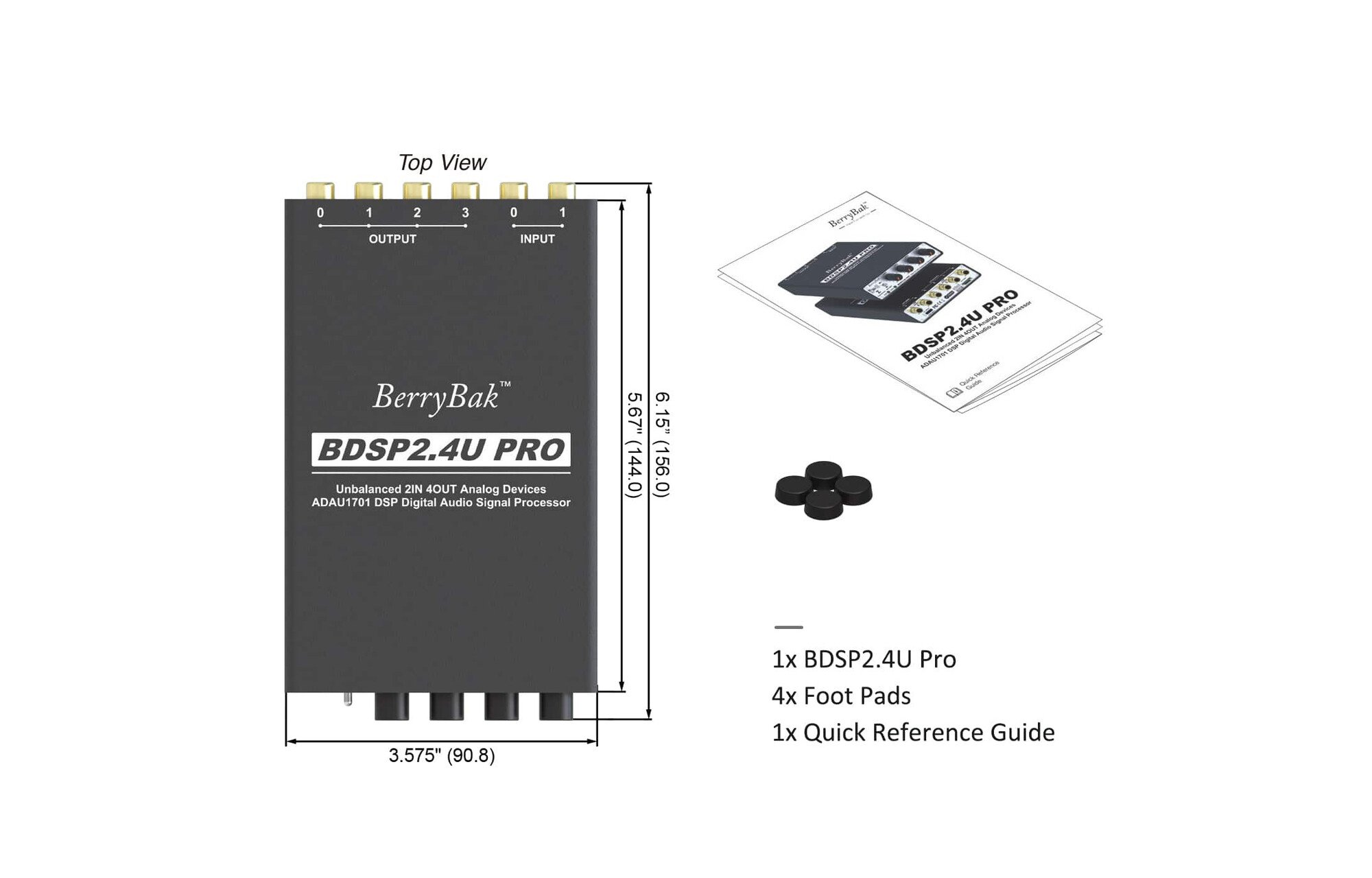 Sure Electronics AA-AP23125 DSP előerősítő | BDSP2.4U Pro