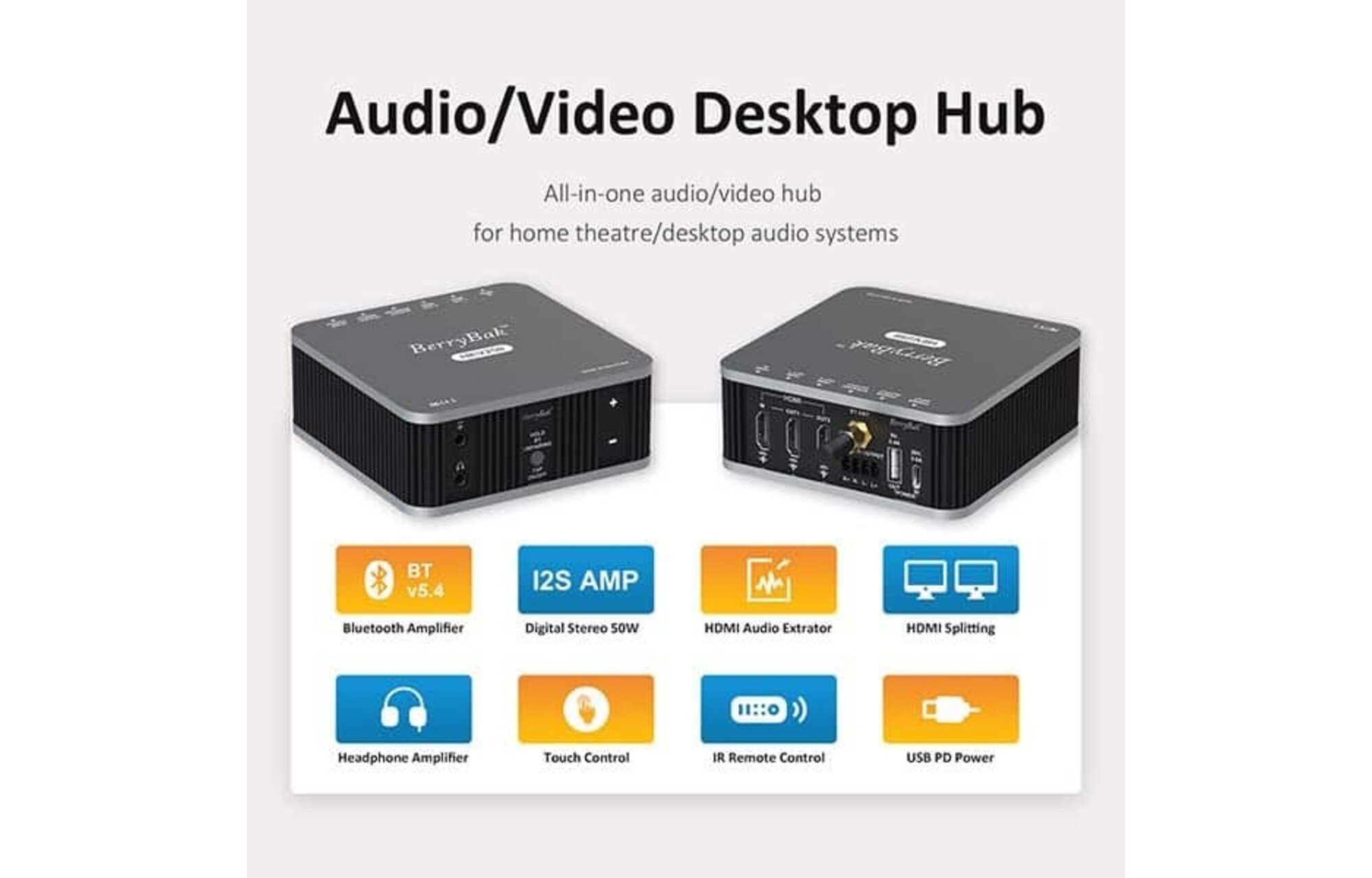 Sure Electronics AA-AS32983 BerryBak HEV250 2x50W erősítő HDMI extratorral