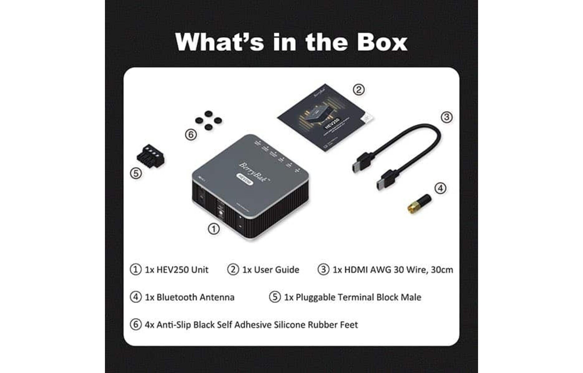 Sure Electronics AA-AS32983 BerryBak HEV250 2x50W erősítő HDMI extratorral