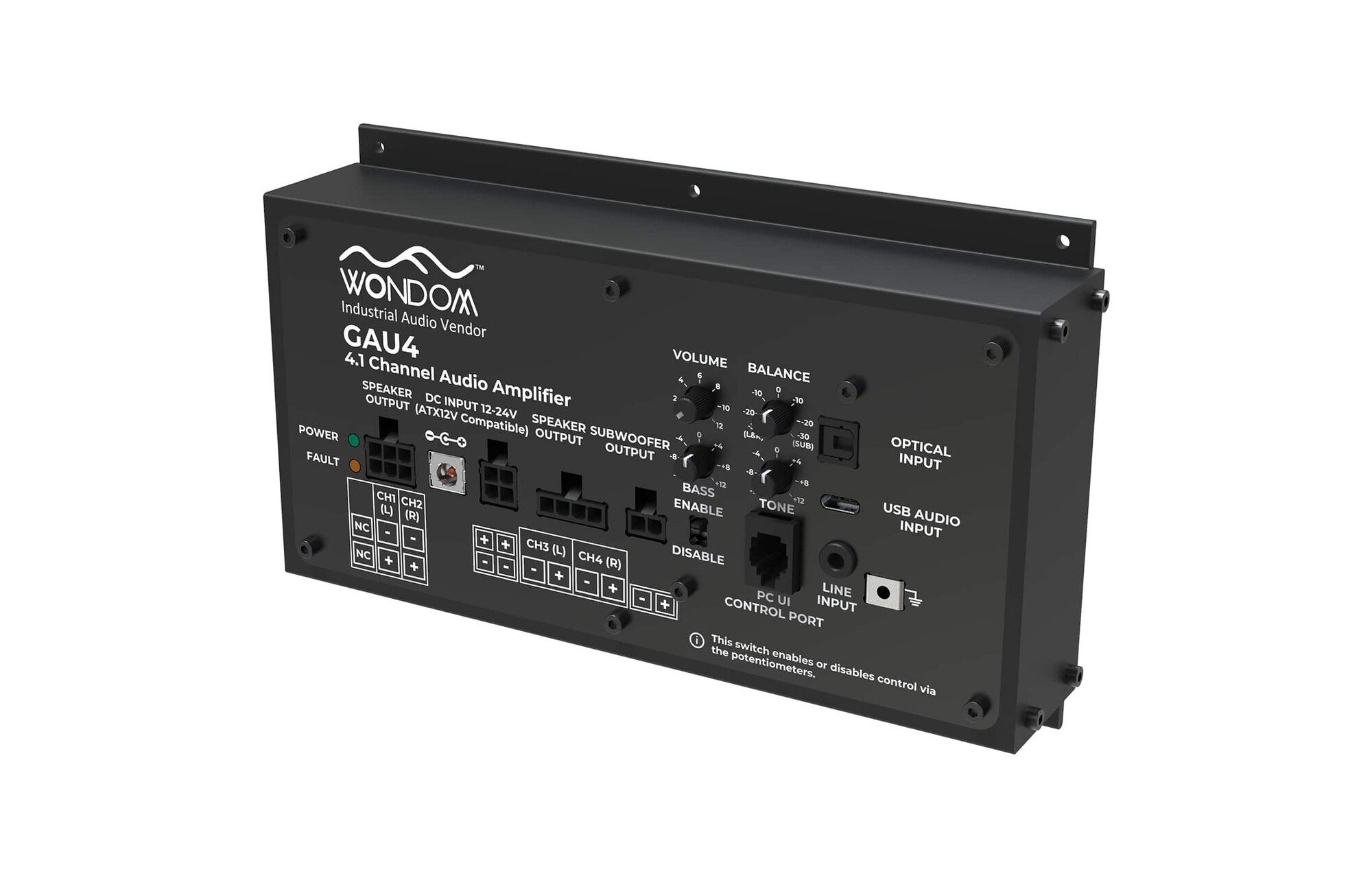 Sure Electronics AA-AS43112 GAU4 4x50W + 1x100W 4.1 Gaming erősítő versenyszimulátorhoz
