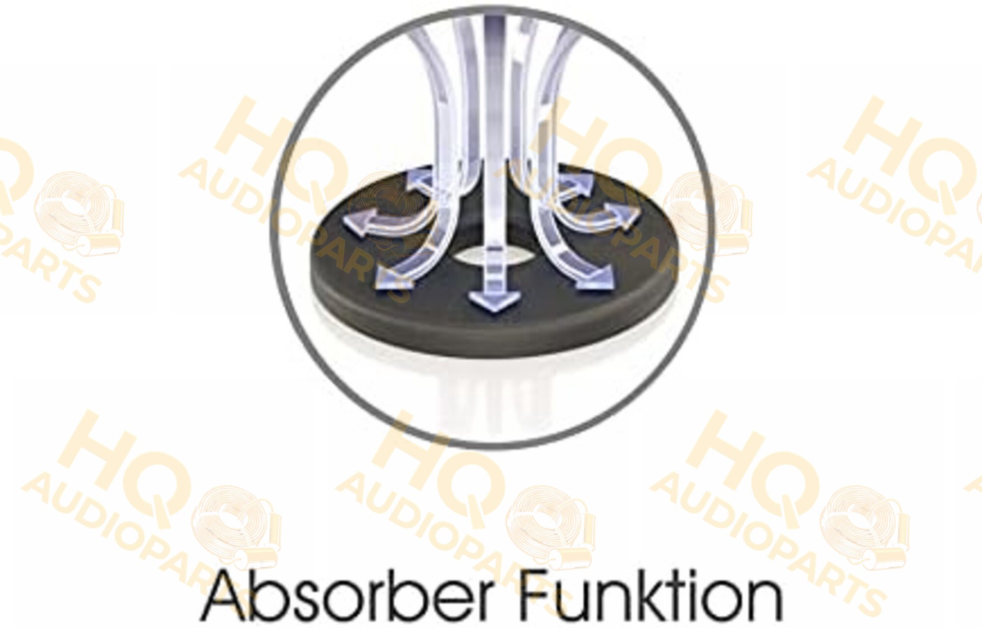 VIABLUE UFO XL ABSORBERS készlet 65 mm | fekete