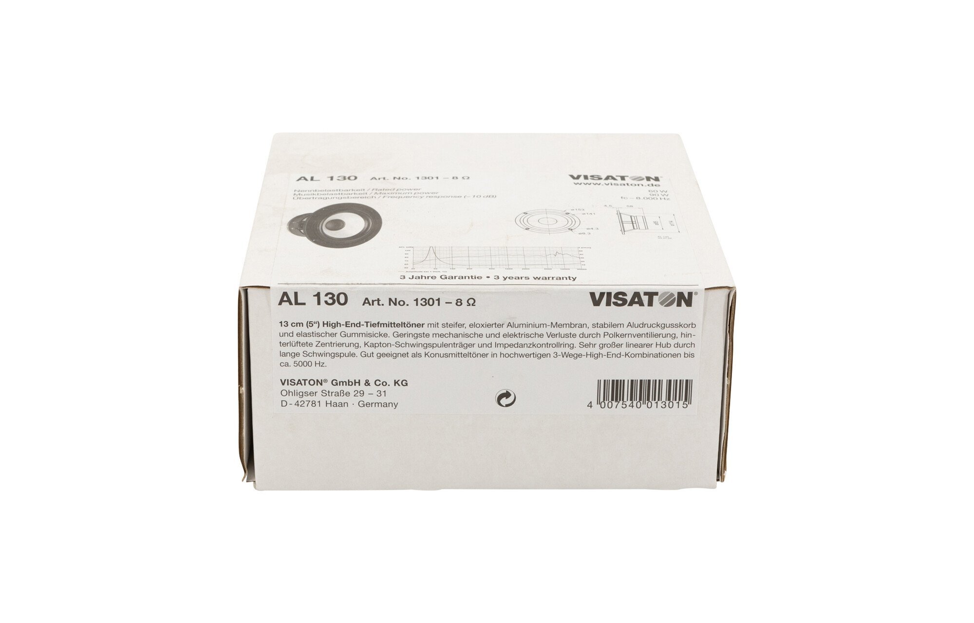 Visaton AL 130 5" High-End mélysugárzó 8 Ohm