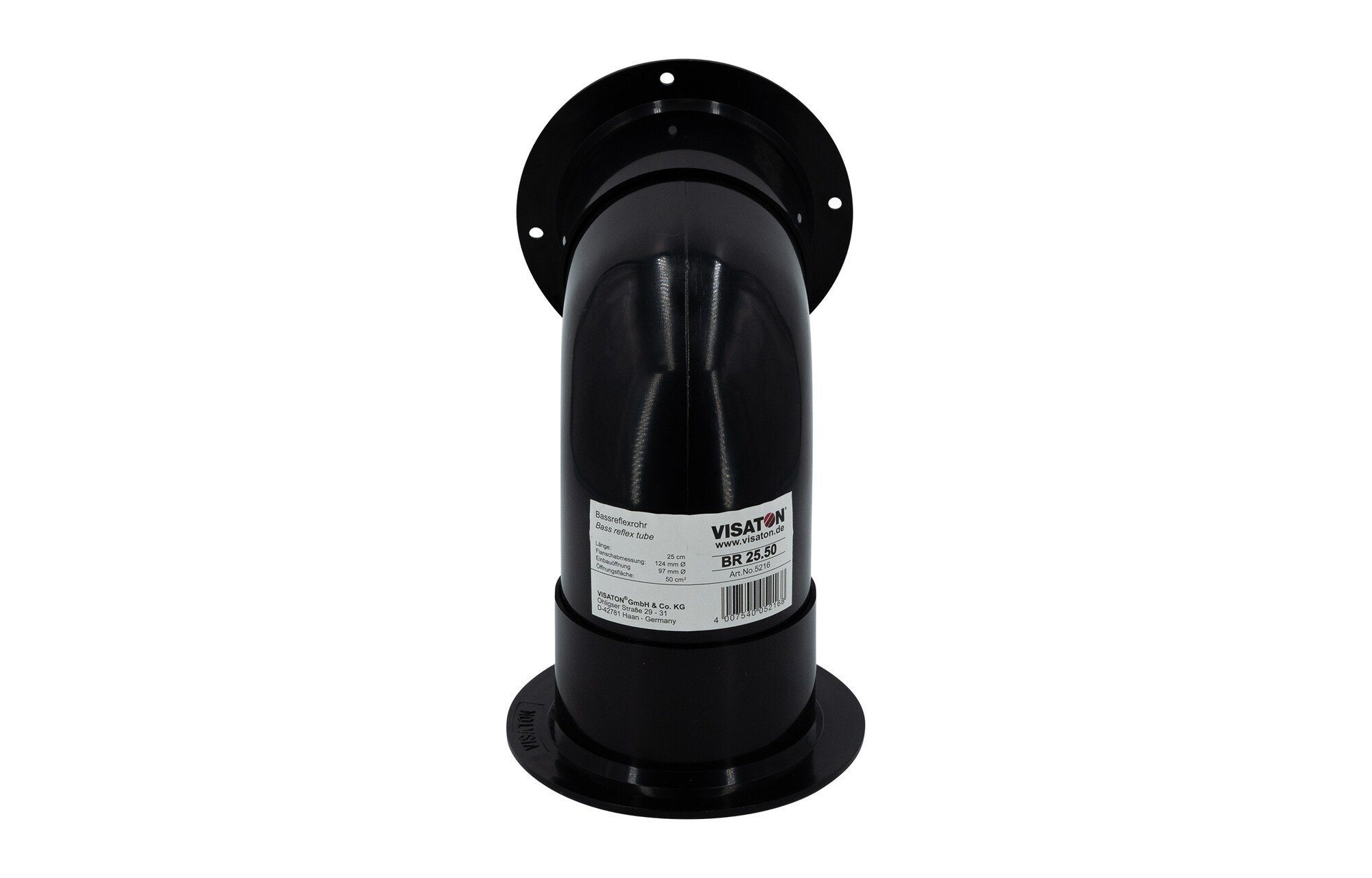 Visaton BR 25.50 Angled hangszóró doboz reflexcső 76mm ID x 254mm L