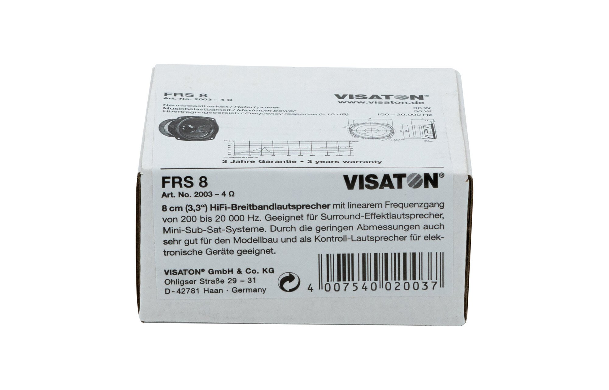 Visaton FRS 8 - 4 szélessávú mélysugárzó
