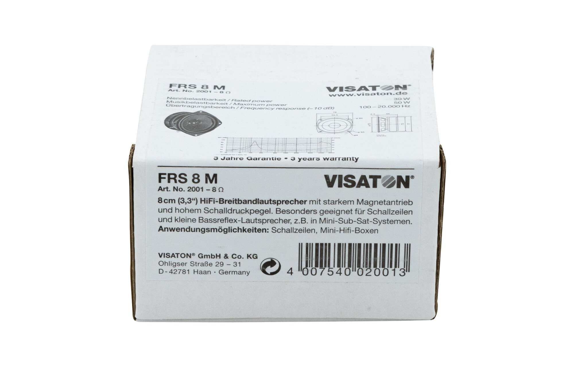 Visaton FRS 8 M szélessávú mélysugárzó